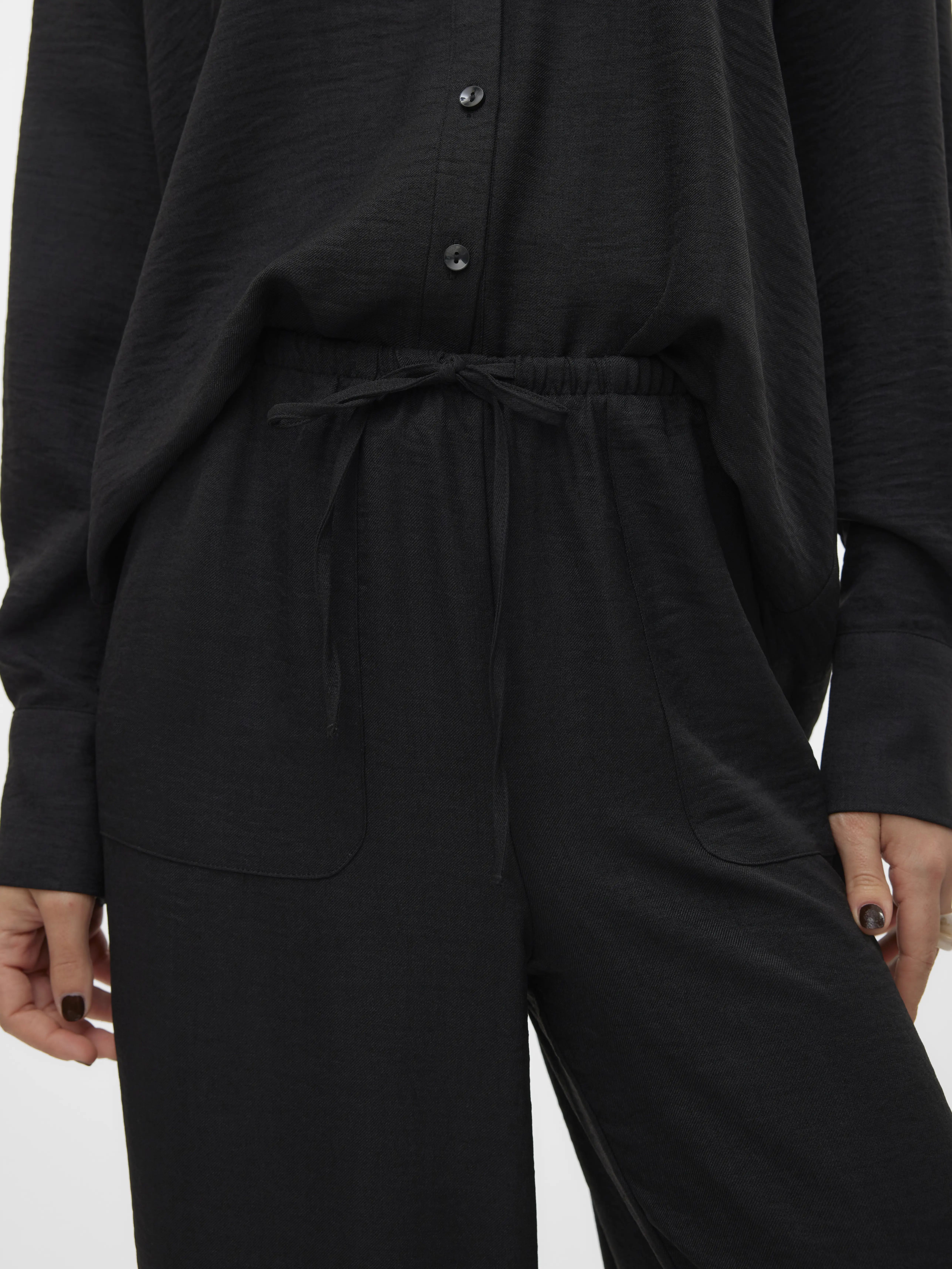 Vero Moda - MELANEY / Black - Elegáns Női nadrág