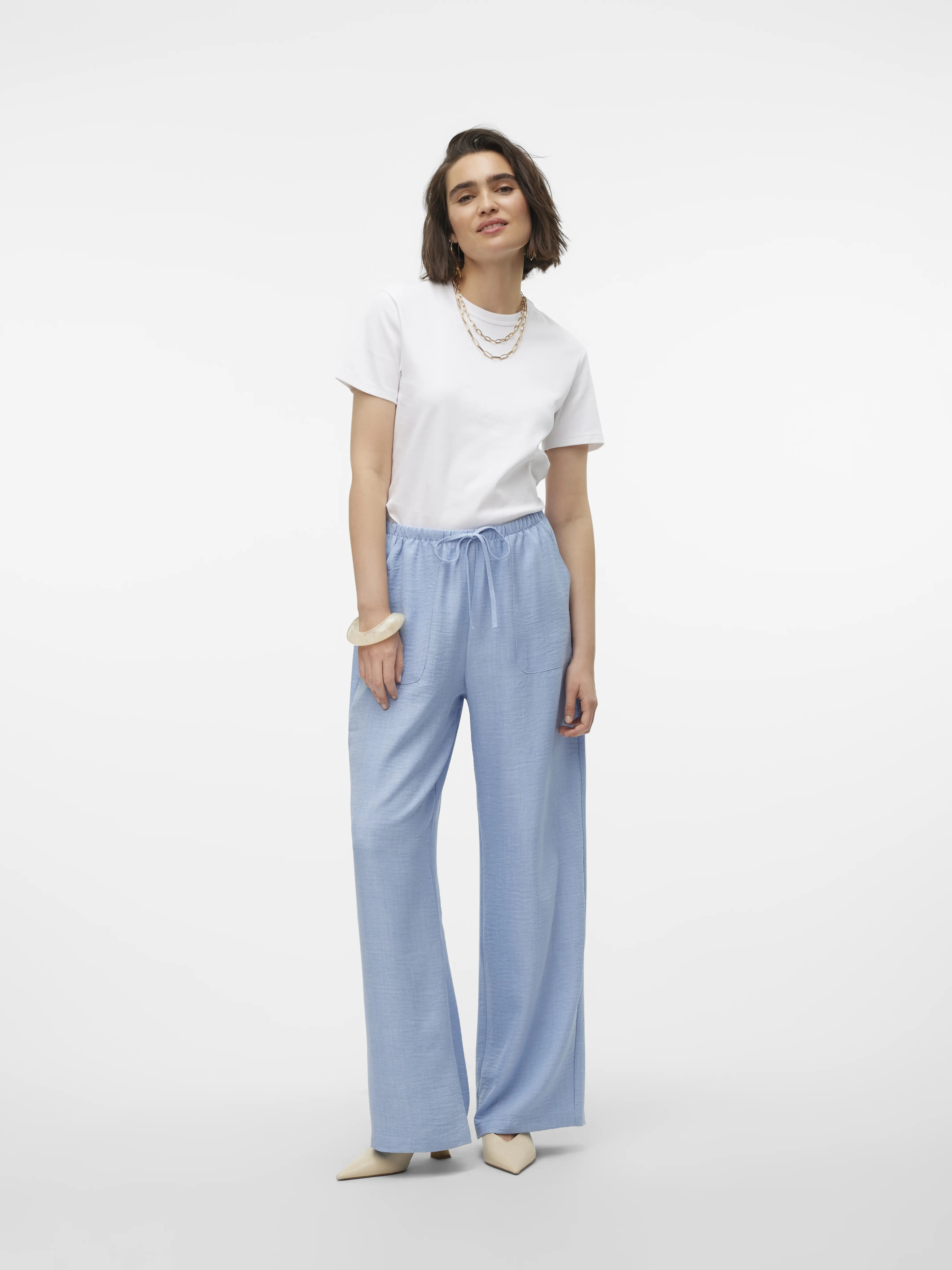 Vero Moda - MELANEY / Blue - Elegáns Női nadrág