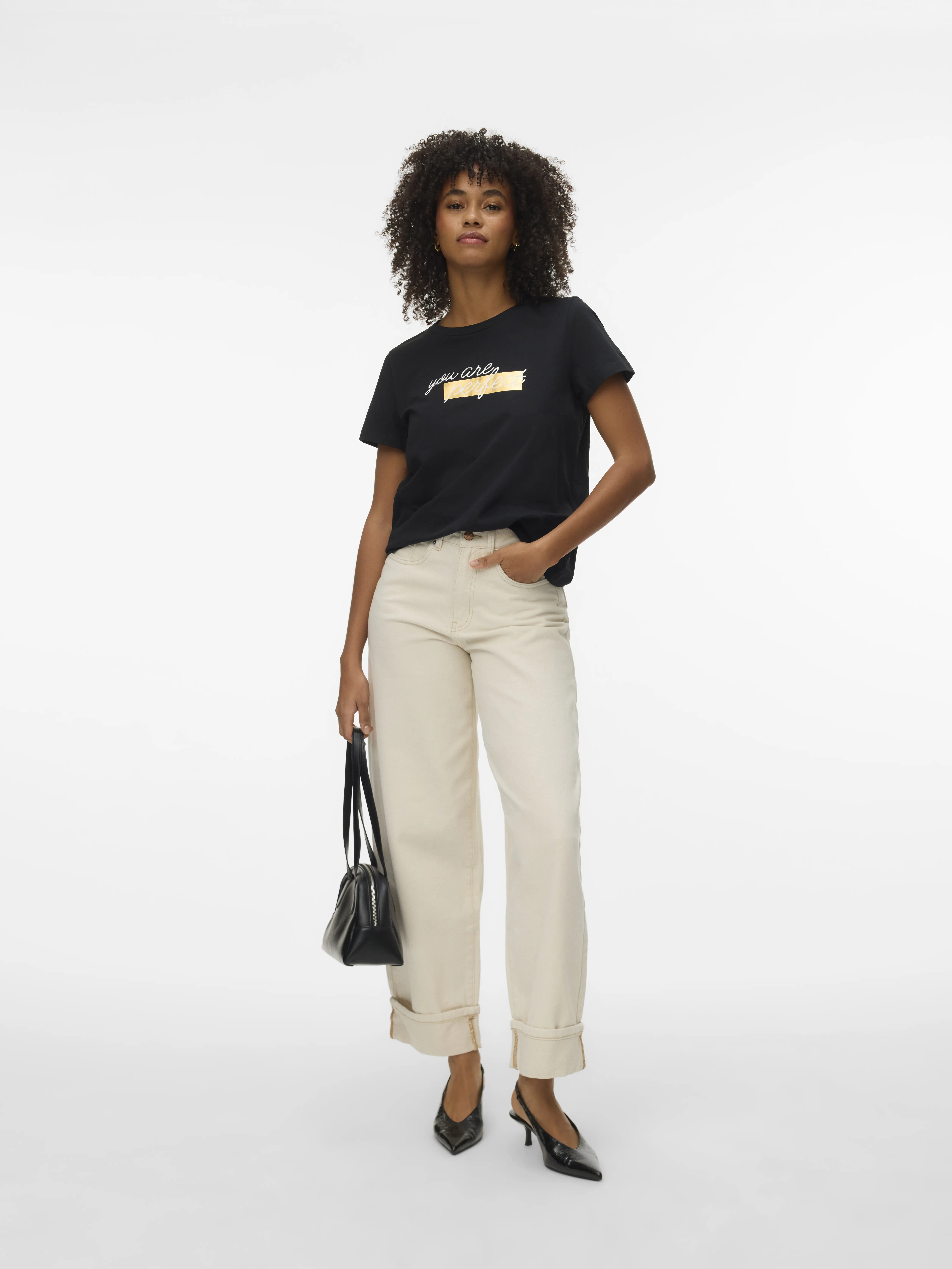 Vero Moda - IDEA / Black - Női póló