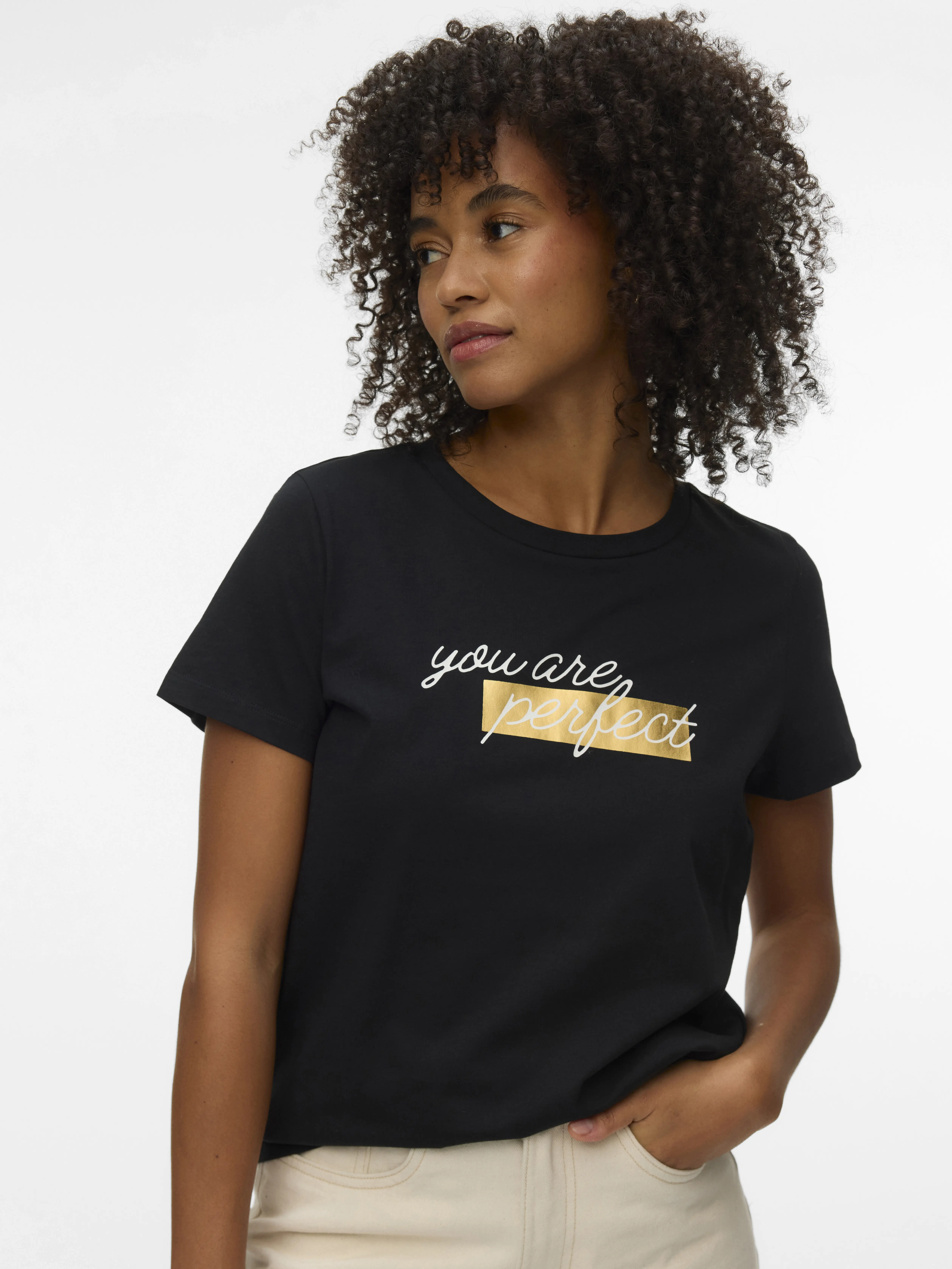 Vero Moda - IDEA / Black - Női póló