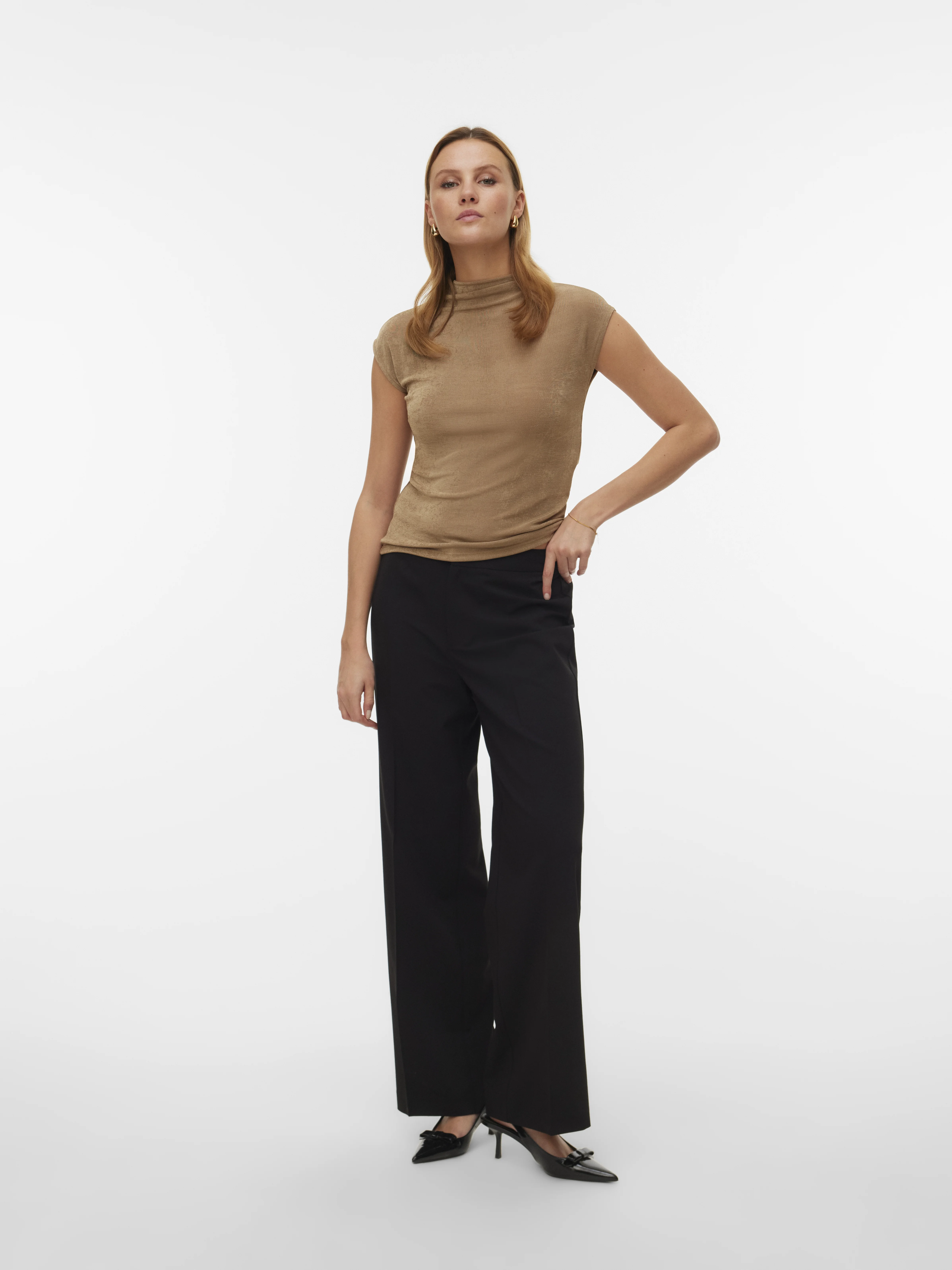 Vero Moda - VOOMA / Brown - Női póló