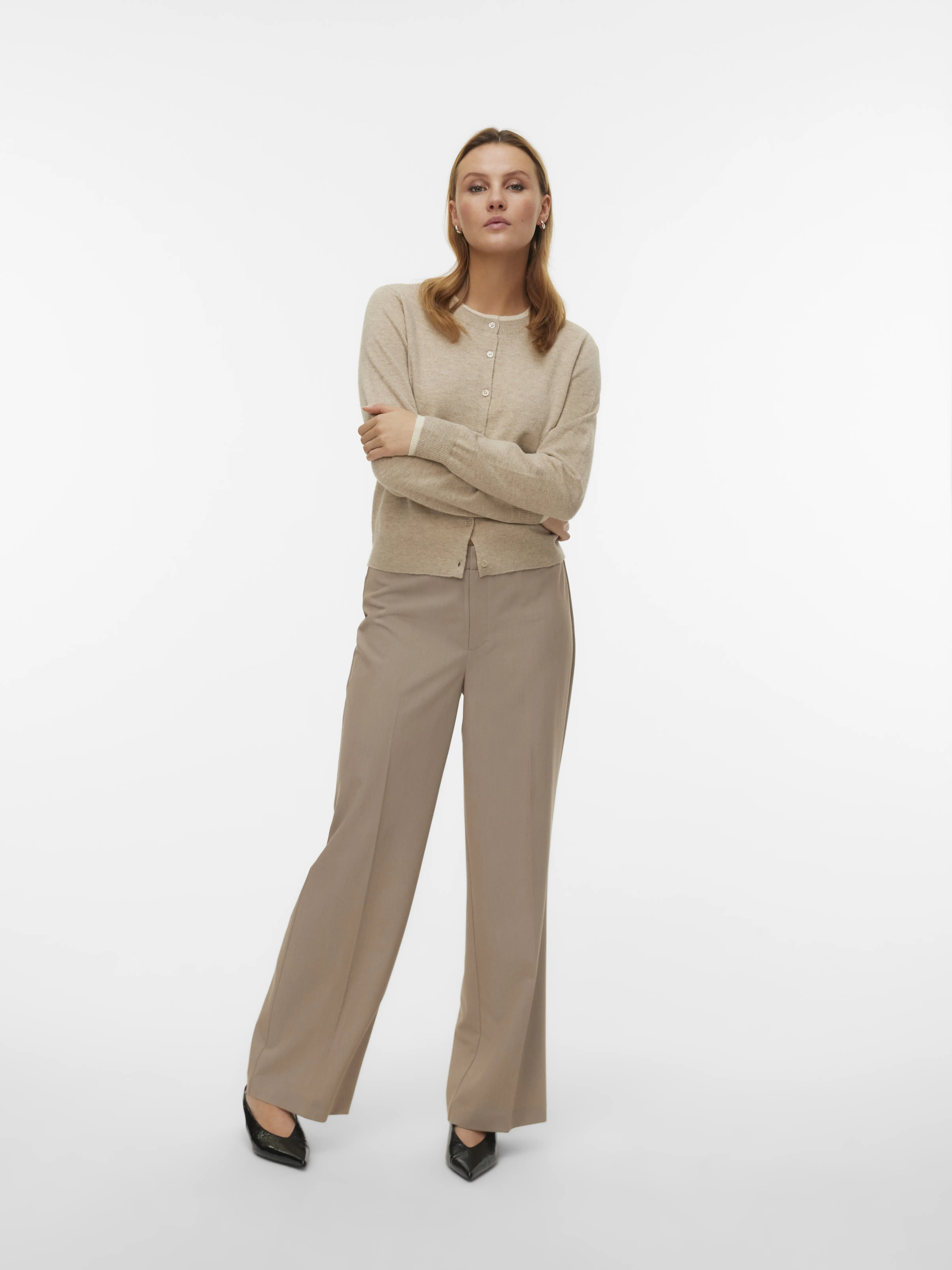 Vero Moda - DALLAS / Brown - Elegáns Női nadrág
