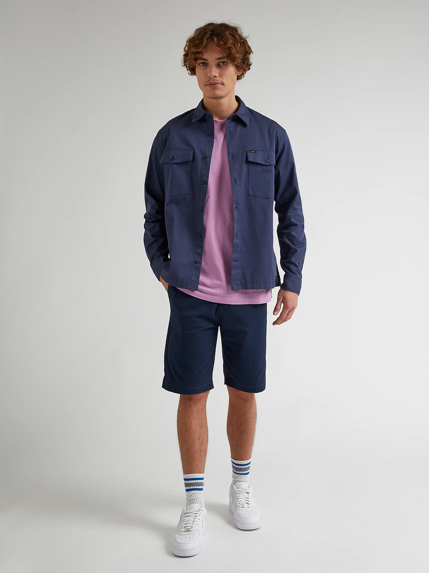 Lee - REGULAR CHINO SHORT / DEEP NAVY - Sportos Férfi rövidnadrág