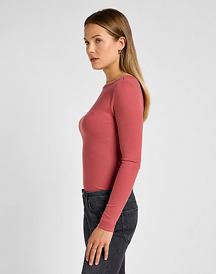 Lee - LS Boat Neck Tee / Cinnamon - Női póló