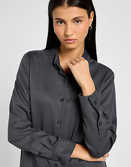 Lee - Pocketless Shirt / Dark Muted Gray - Női ing