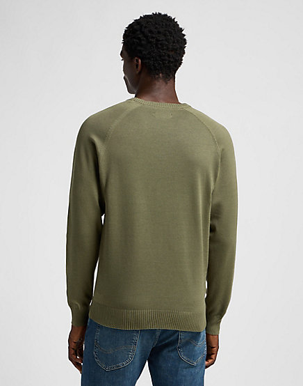 Lee - Clean Raglan Sweater / Mercantile Green - Elegáns Férfi pulóver