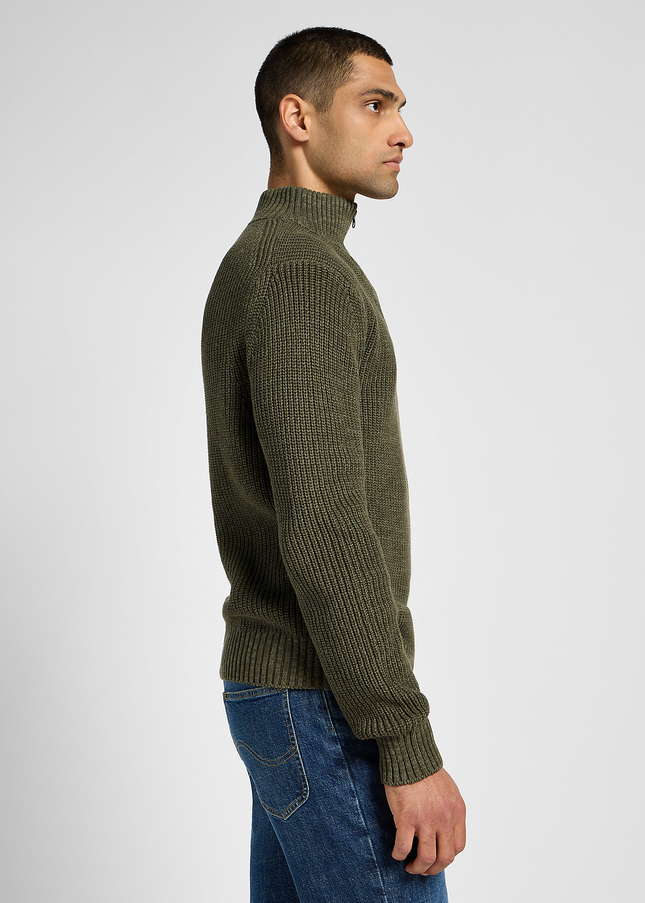 Lee - Half Zip Knit / Mercantile Green - Elegáns Férfi pulóver