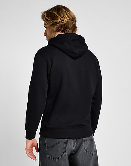 Lee - Plain Hoodie / Unionall Black - Férfi pulóver