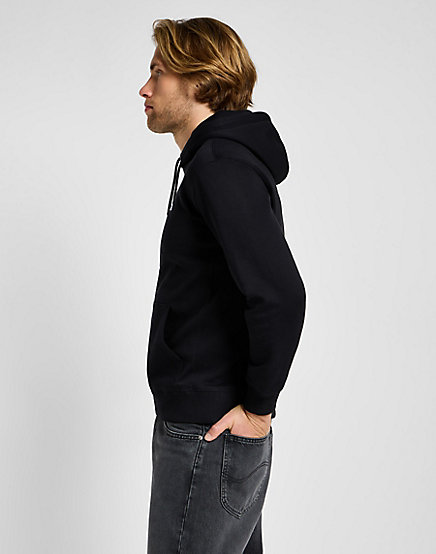 Lee - Plain Hoodie / Unionall Black - Férfi pulóver