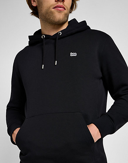 Lee - Plain Hoodie / Unionall Black - Férfi pulóver