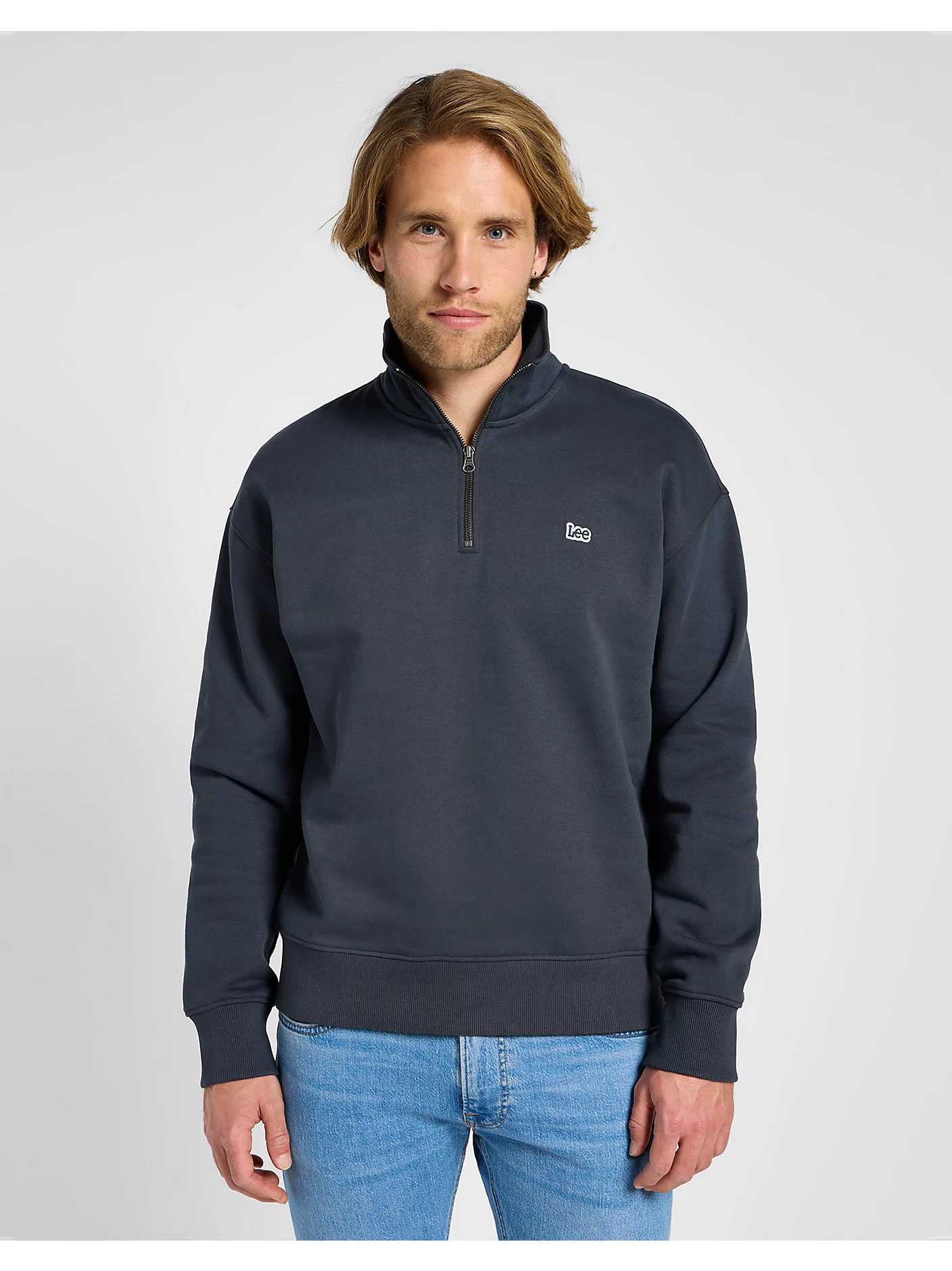 Lee - Half ZIP / Dark muted Gray - Férfi pulóver