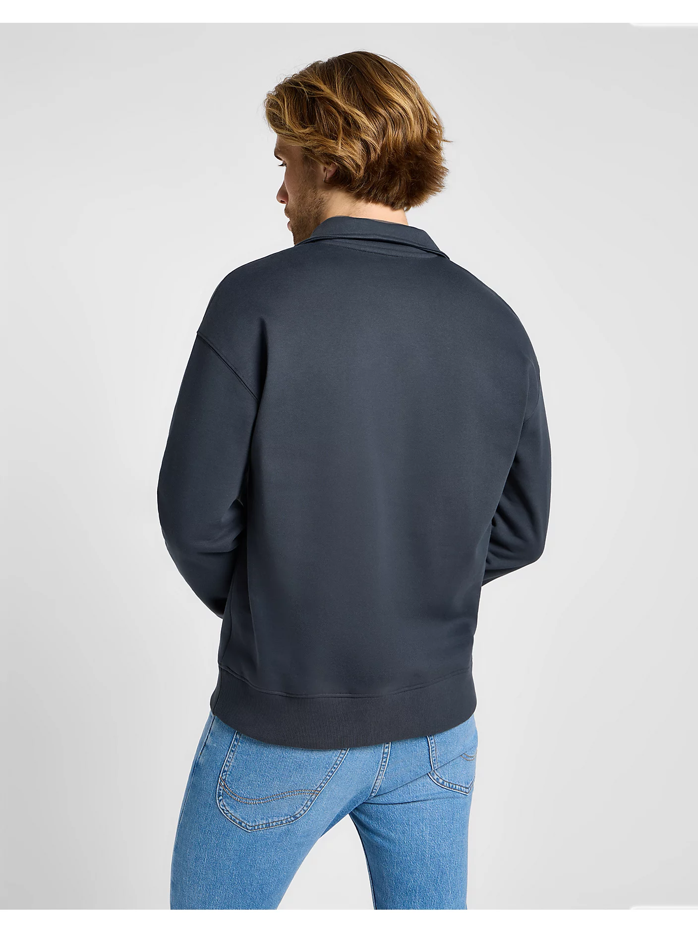 Lee - Half ZIP / Dark muted Gray - Férfi pulóver