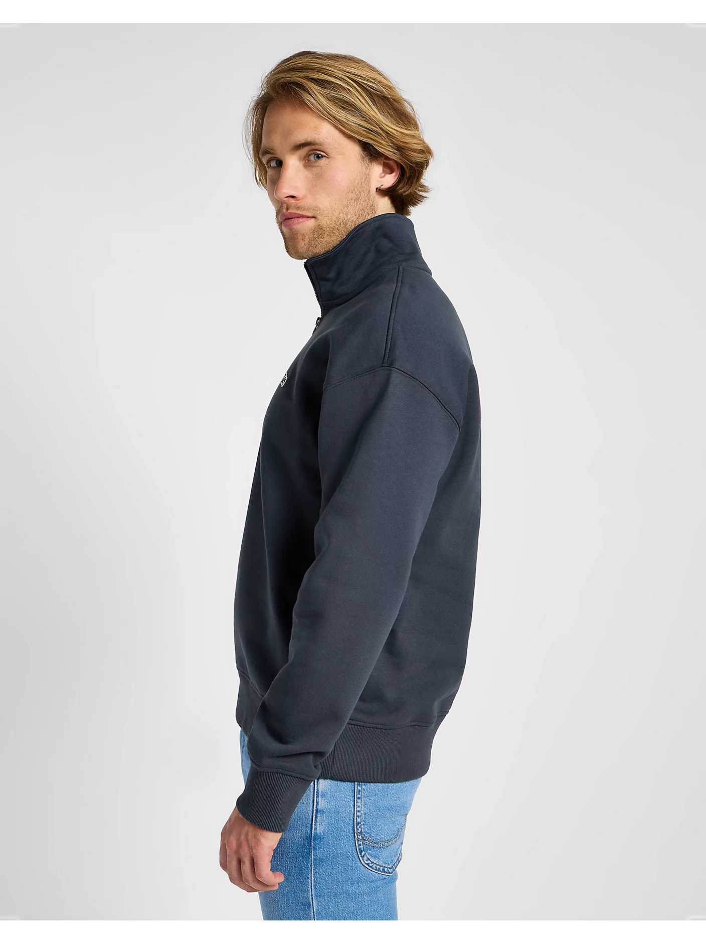 Lee - Half ZIP / Dark muted Gray - Férfi pulóver