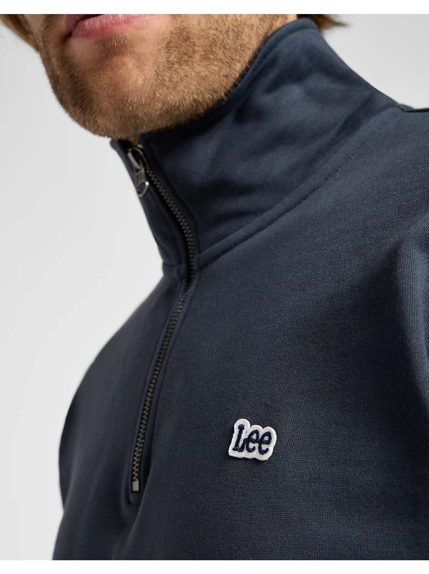 Lee - Half ZIP / Dark muted Gray - Férfi pulóver