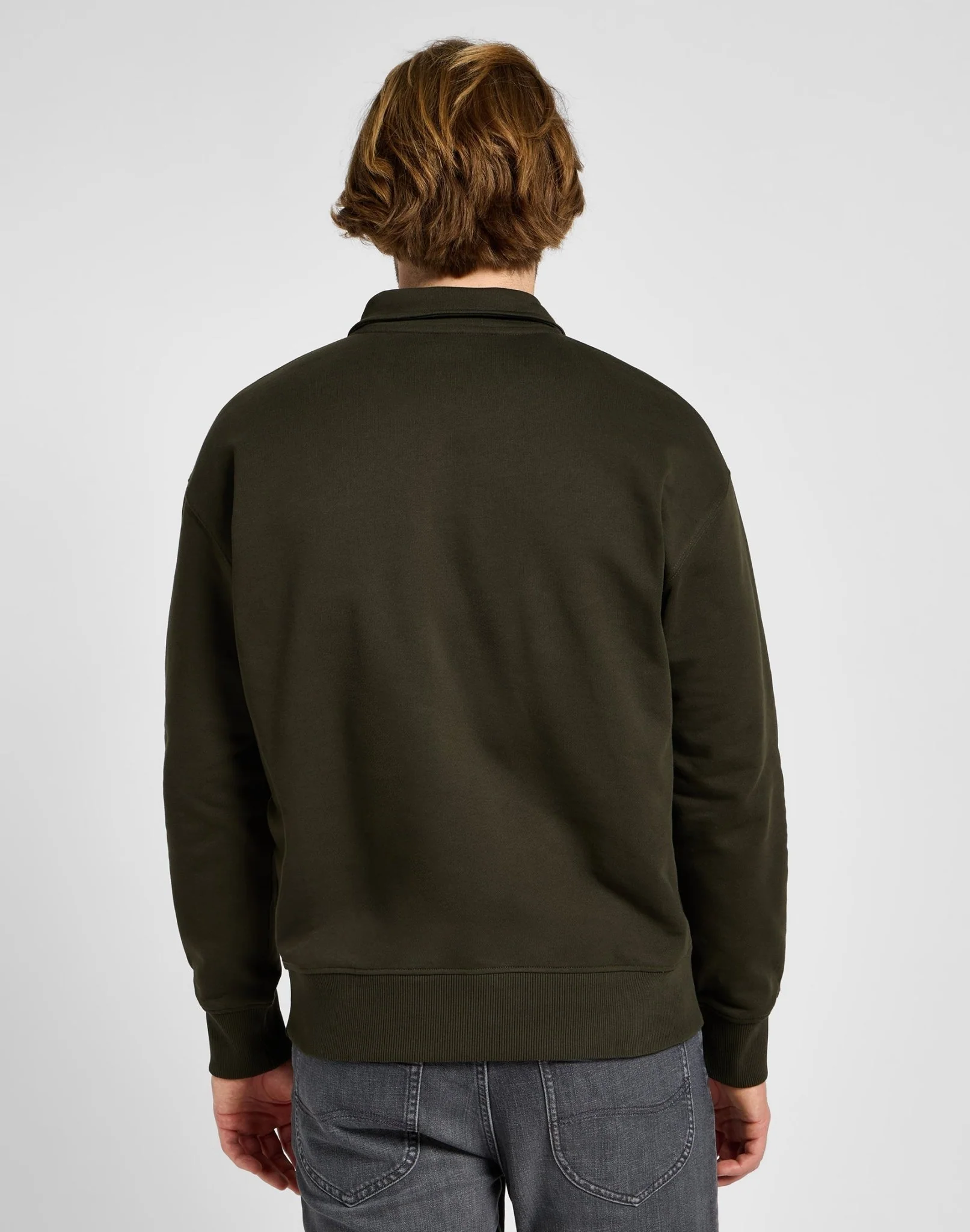 Lee - Half ZIP Sweater / Olive Night - Férfi pulóver