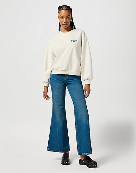 Wrangler - Oversized Sweat / Vintage White - Női pulóver