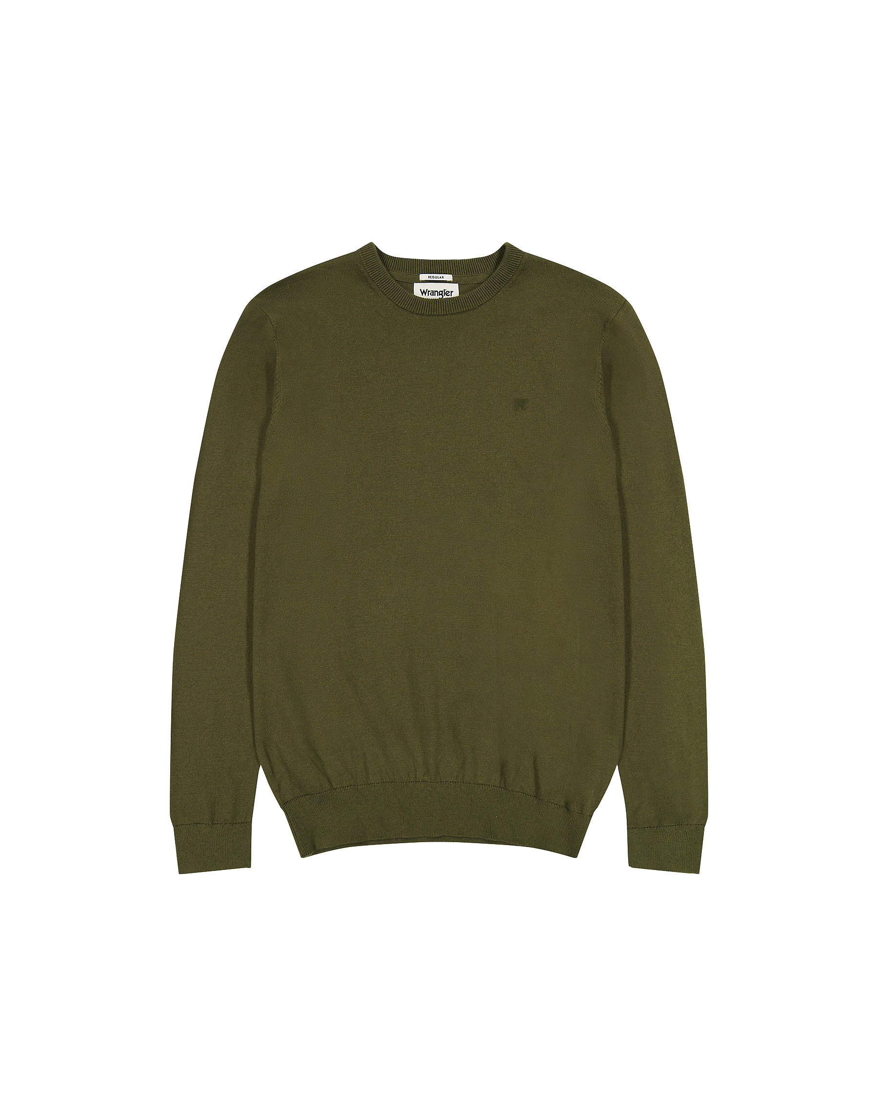 Wrangler - Knit Sweater / Ivy Green - Elegáns Férfi pulóver