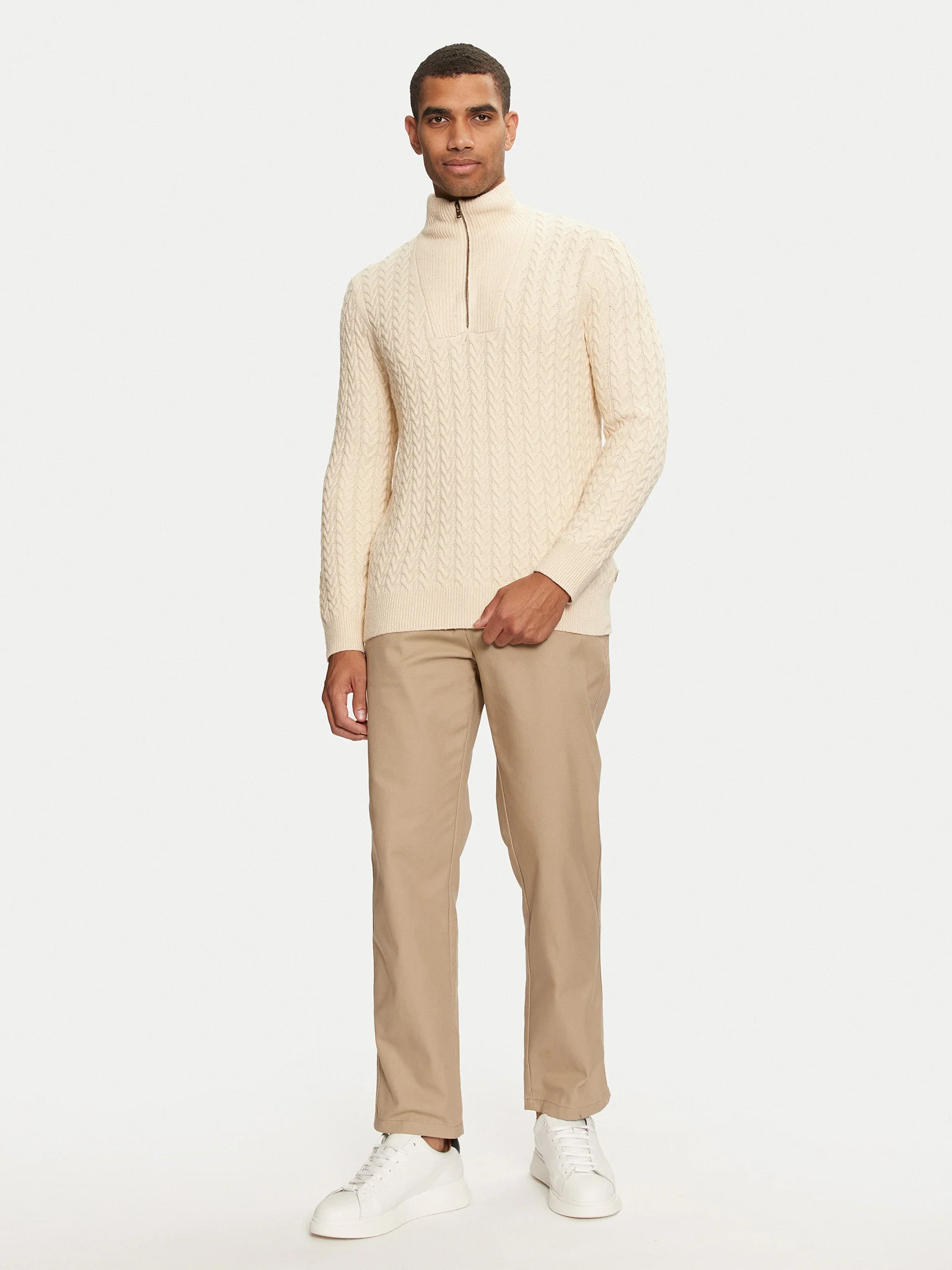 Wrangler - Half Zip / Knit - Elegáns Férfi pulóver