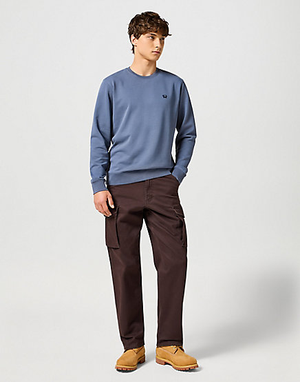 Wrangler - Sign Off Crew / Grisaille - Férfi pulóver