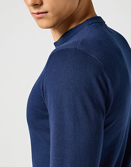 Wrangler - Knit Sweater / Navy - Elegáns Férfi pulóver