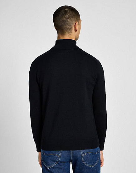 Lee - Turtle Neck / Black - Elegáns Férfi pulóver