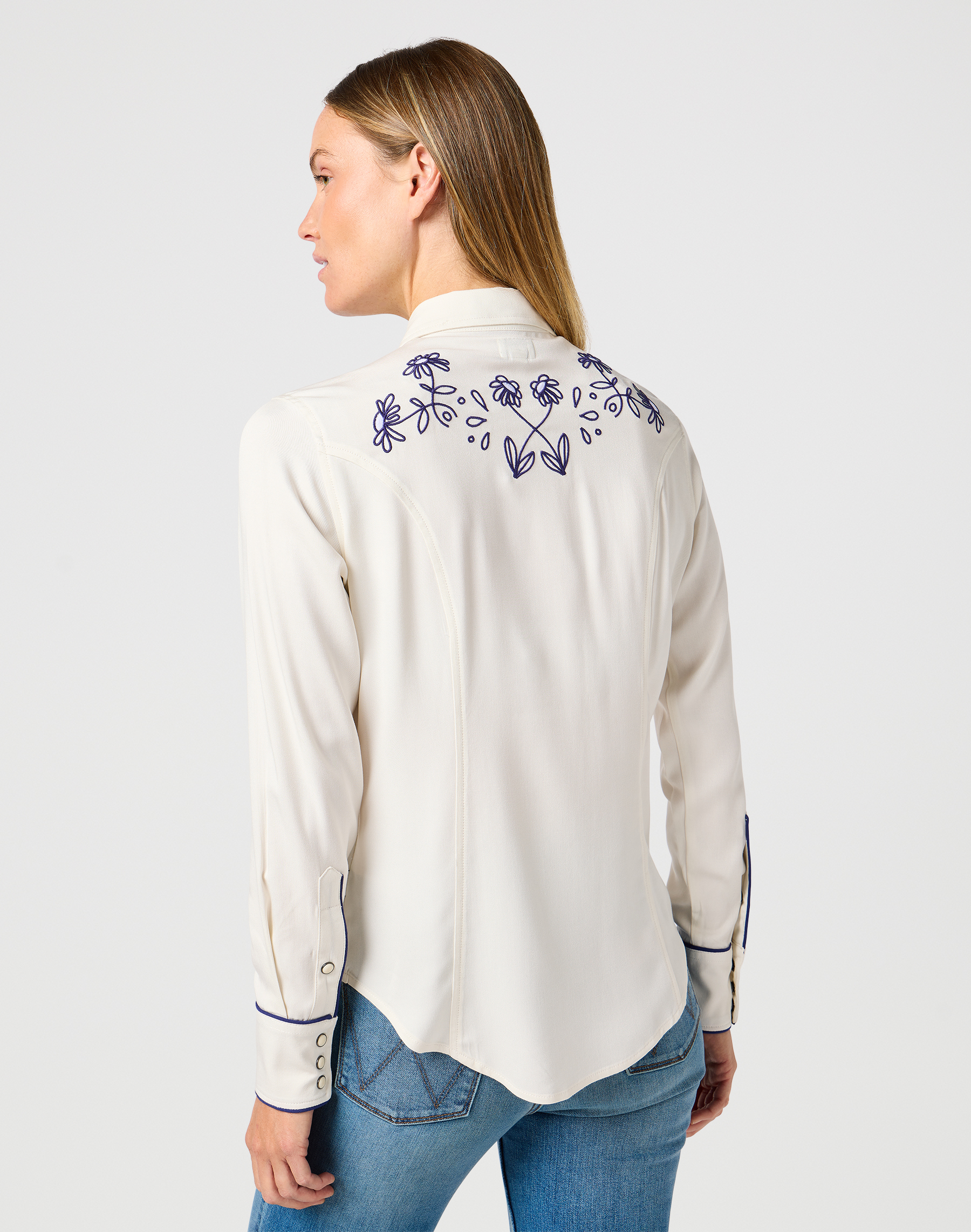 Wrangler - PIPED WESTERN SHIRT / VINTAGE WHITE - Női ing