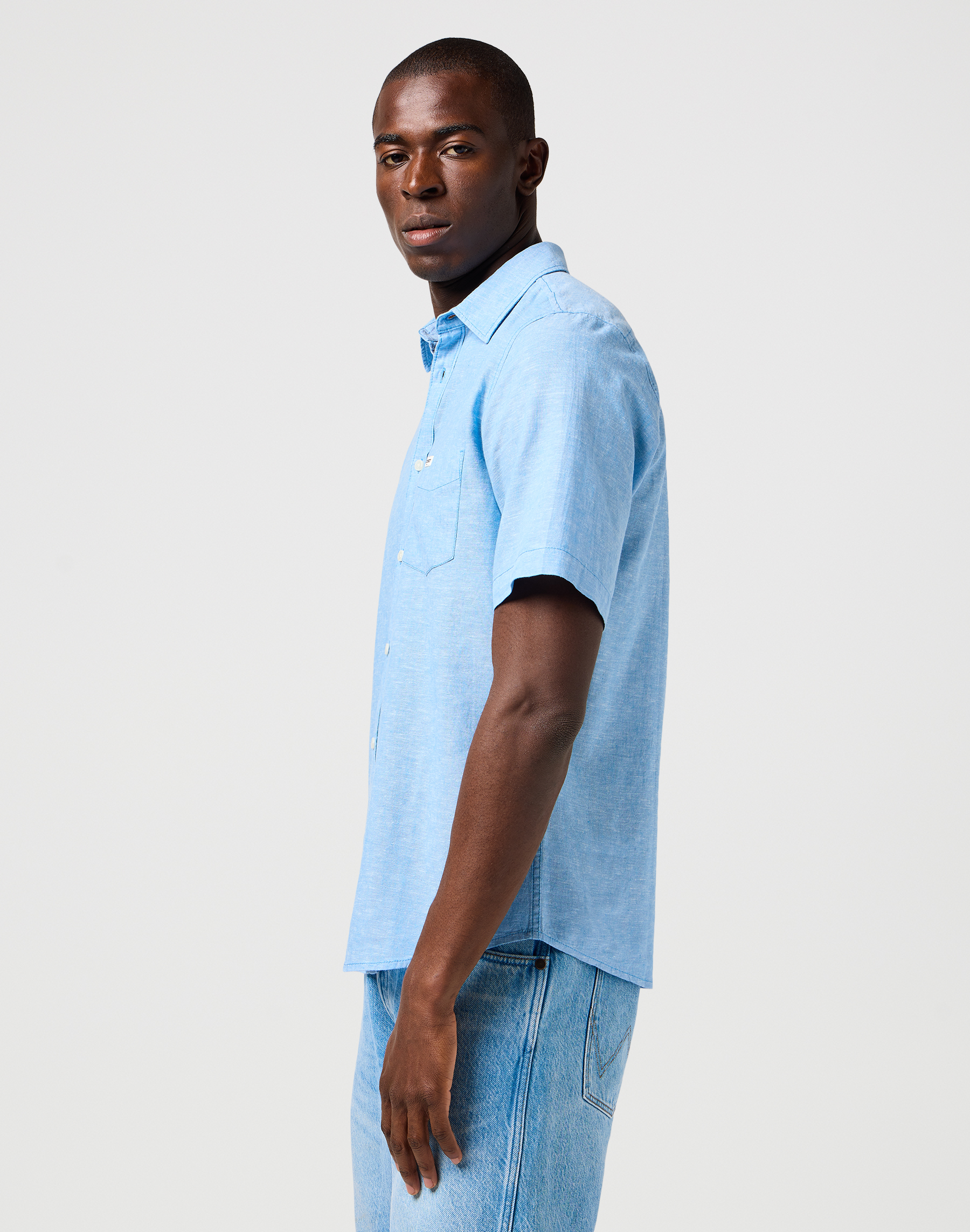 Wrangler - SS 1 PKT SHIRT / PACIFIC BLUE - Férfi ing