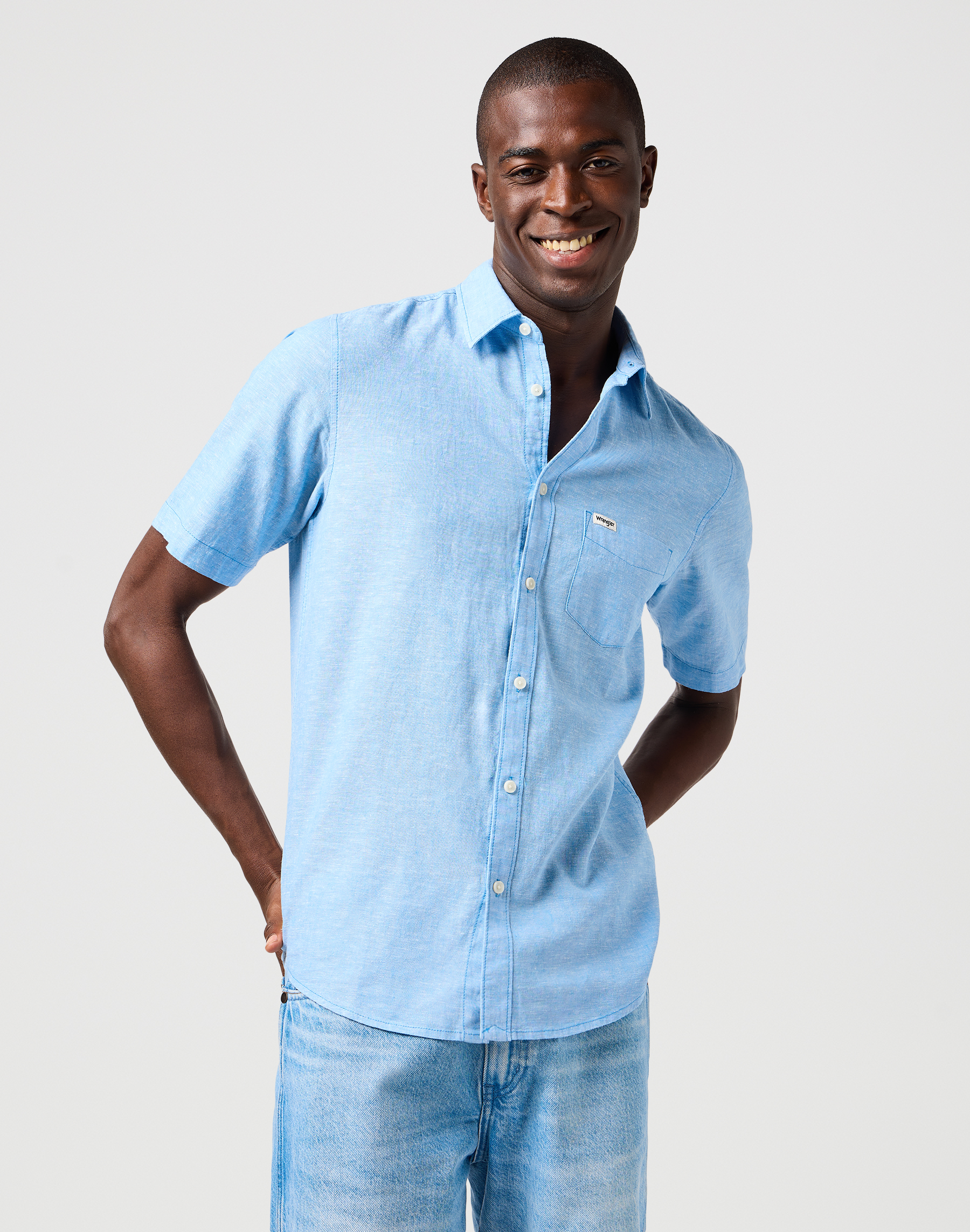 Wrangler - SS 1 PKT SHIRT / PACIFIC BLUE - Férfi ing