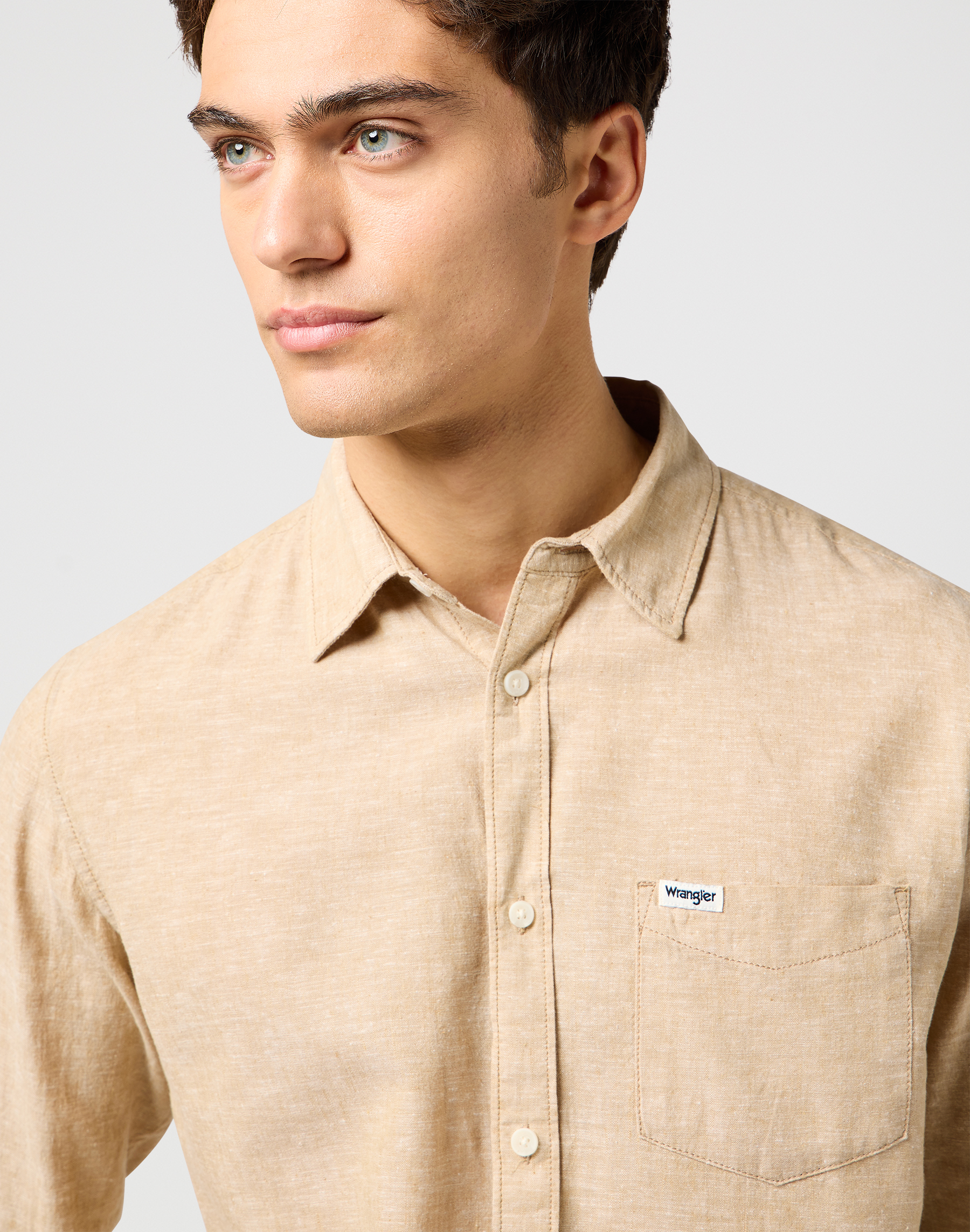 Wrangler - 1 PKT SHIRT / TIMBERWOLF - Férfi ing