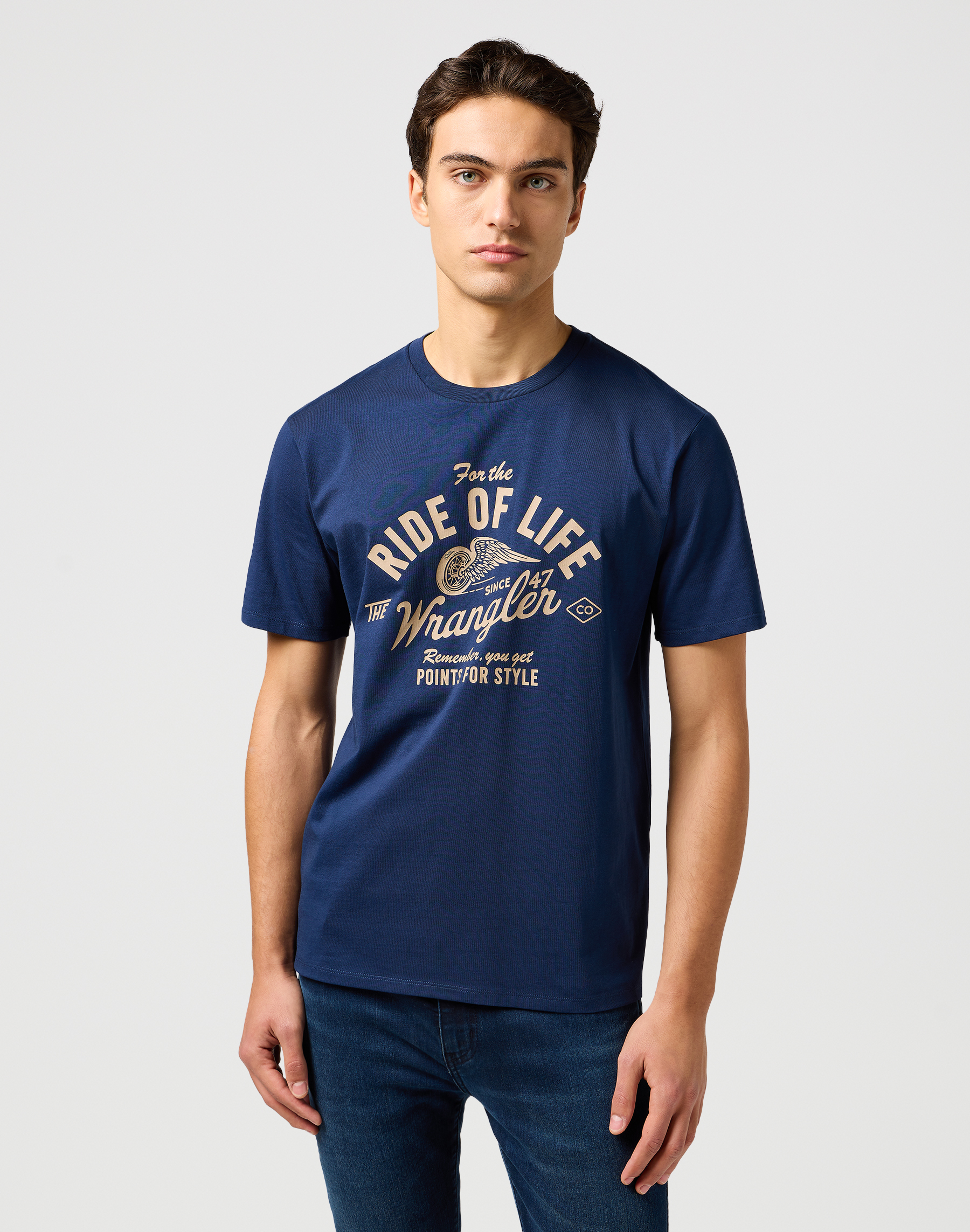 Wrangler - AMERICANA TEE / NAVY - Férfi póló