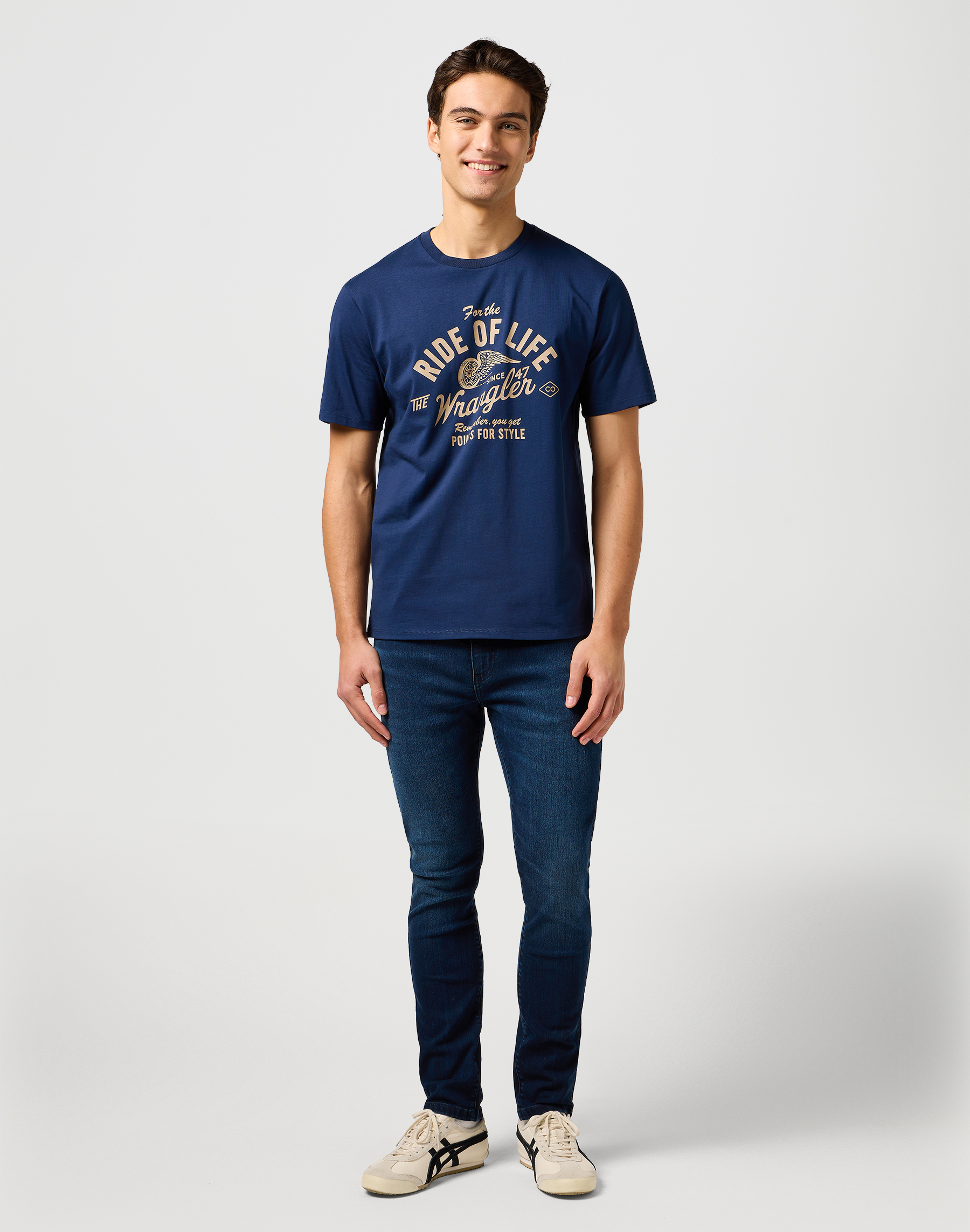 Wrangler - AMERICANA TEE / NAVY - Férfi póló