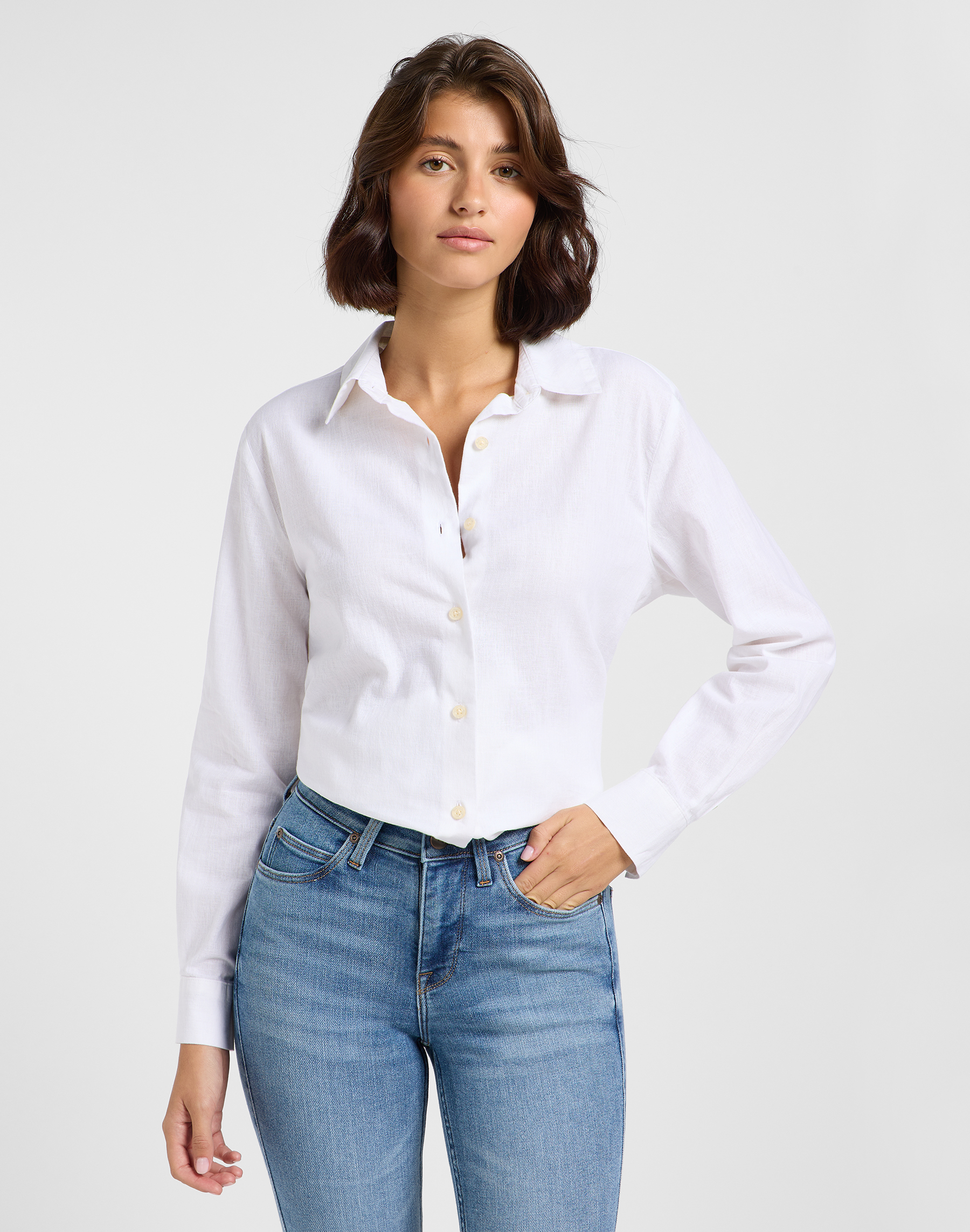 Lee - POCKETLESS SHIRT / BRIGHT WHITE - Női blúz