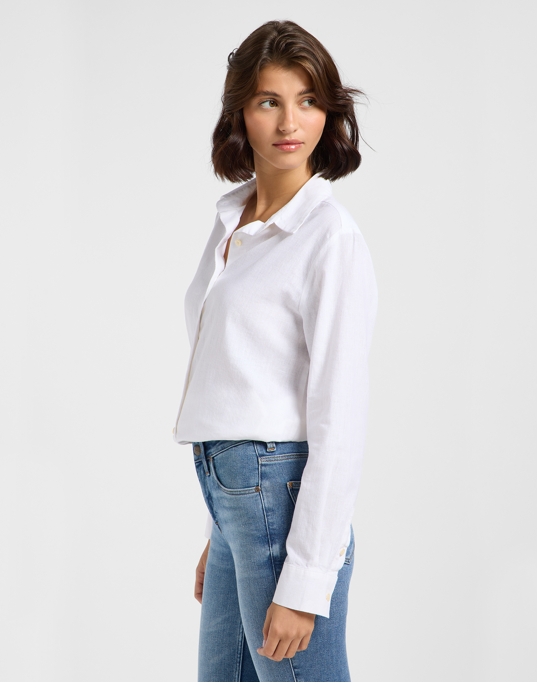 Lee - POCKETLESS SHIRT / BRIGHT WHITE - Női blúz