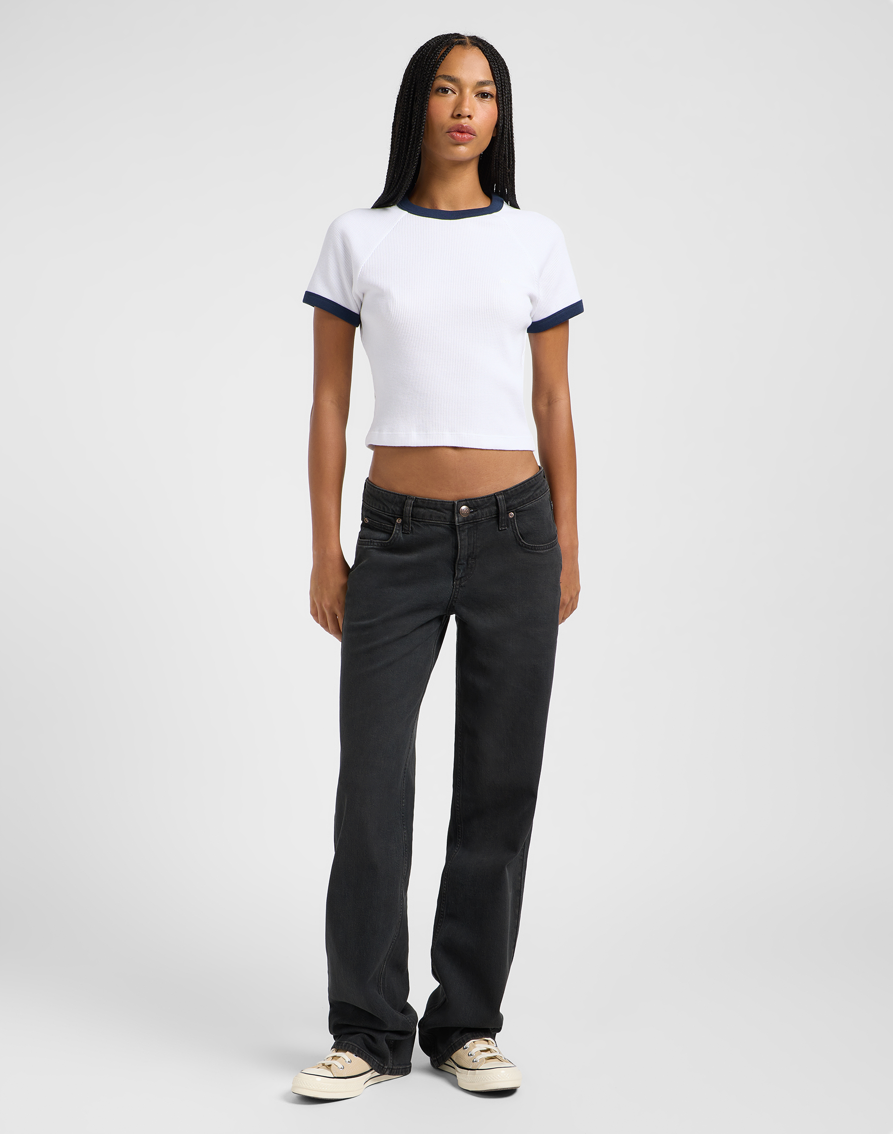 Lee - RINGER RAGLAN TEE / BRIGHT WHITE - Női póló