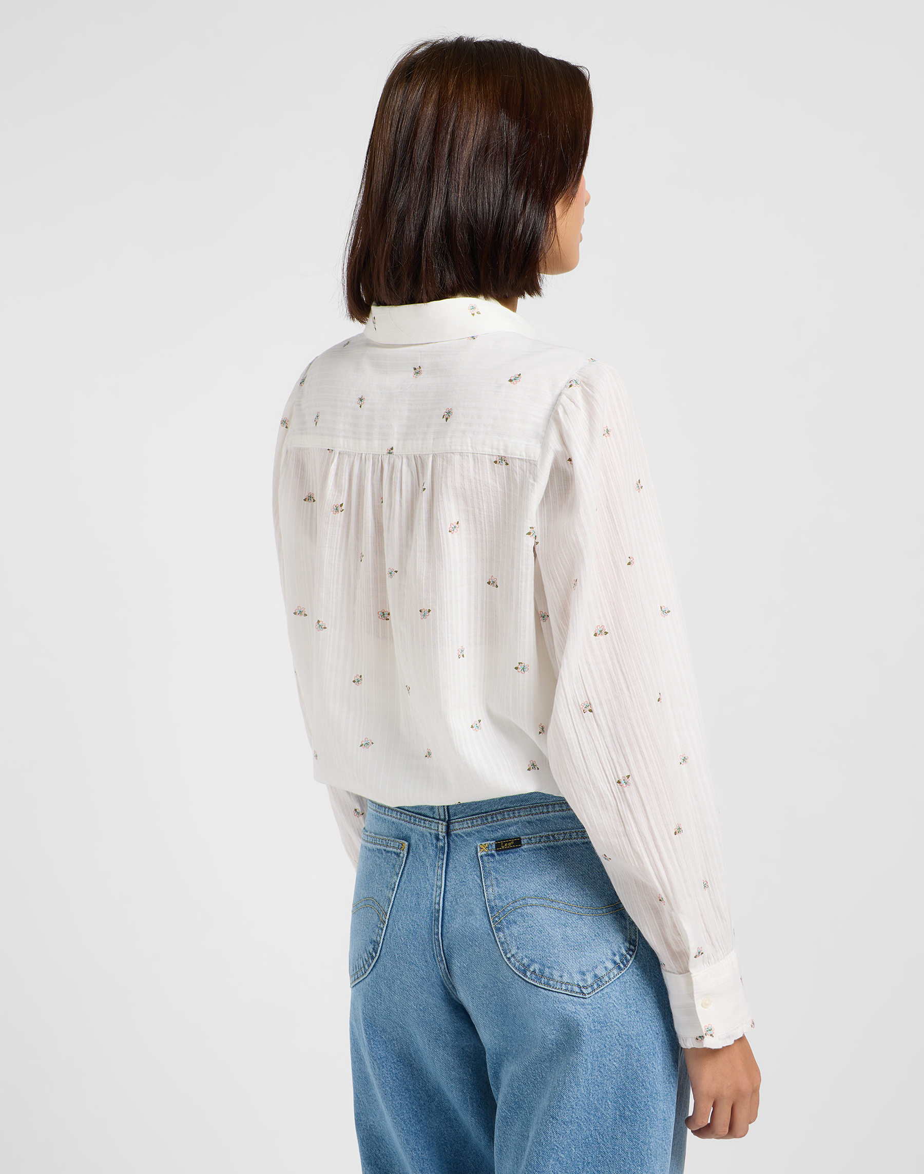Lee - SHIRRED BLOUSE / GROVE FLORAL - Női ing