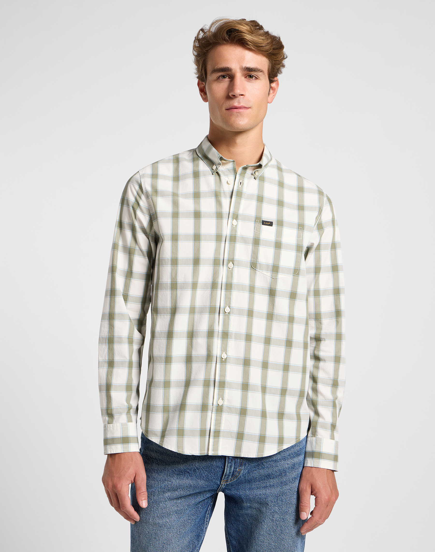 Lee - LEE BUTTON DOWN / ECRU - Férfi ing