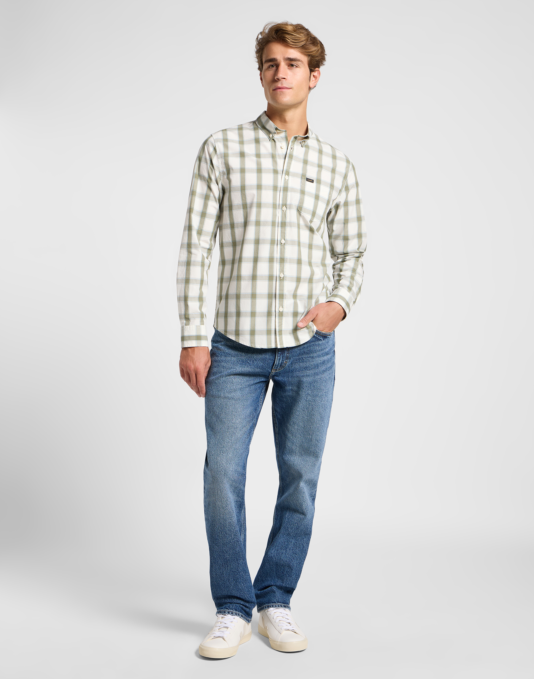 Lee - LEE BUTTON DOWN / ECRU - Férfi ing