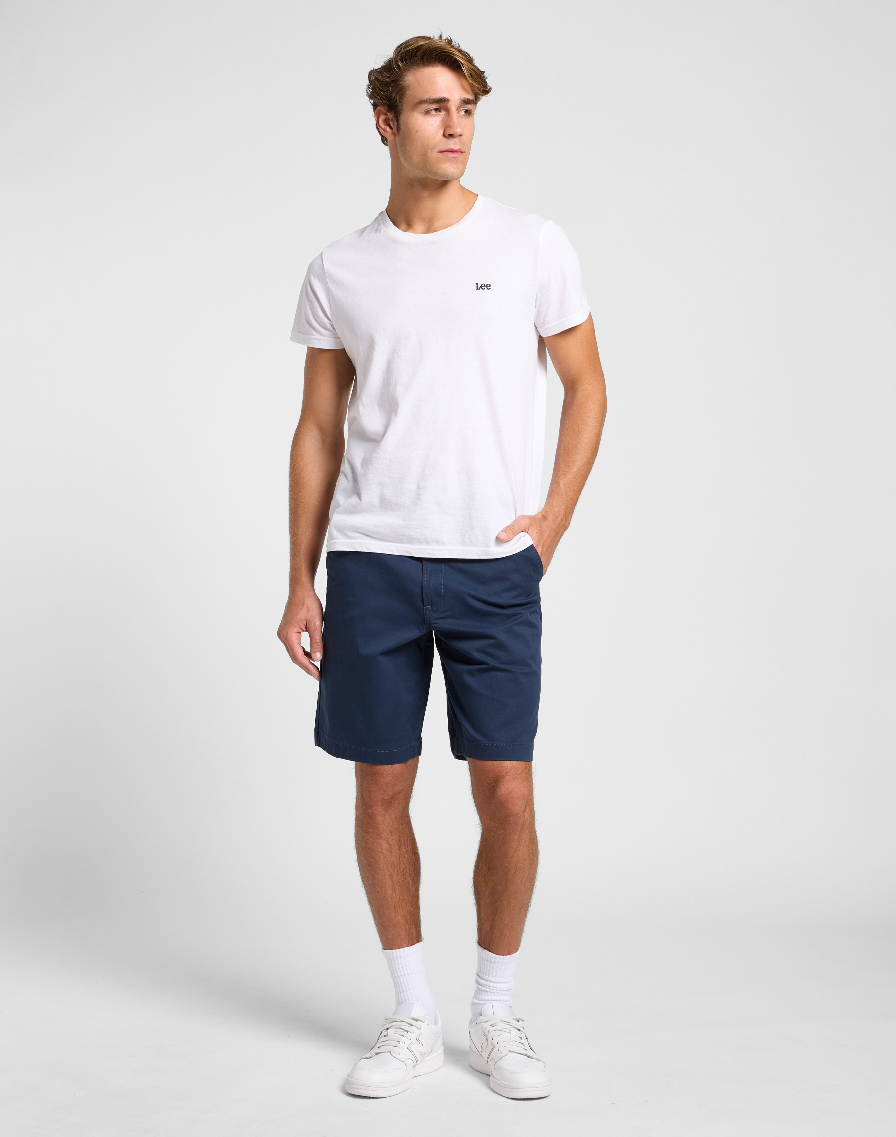 Lee - RELAXED CHINO SHORT / DEEP NAVY - Sportos Férfi rövidnadrág