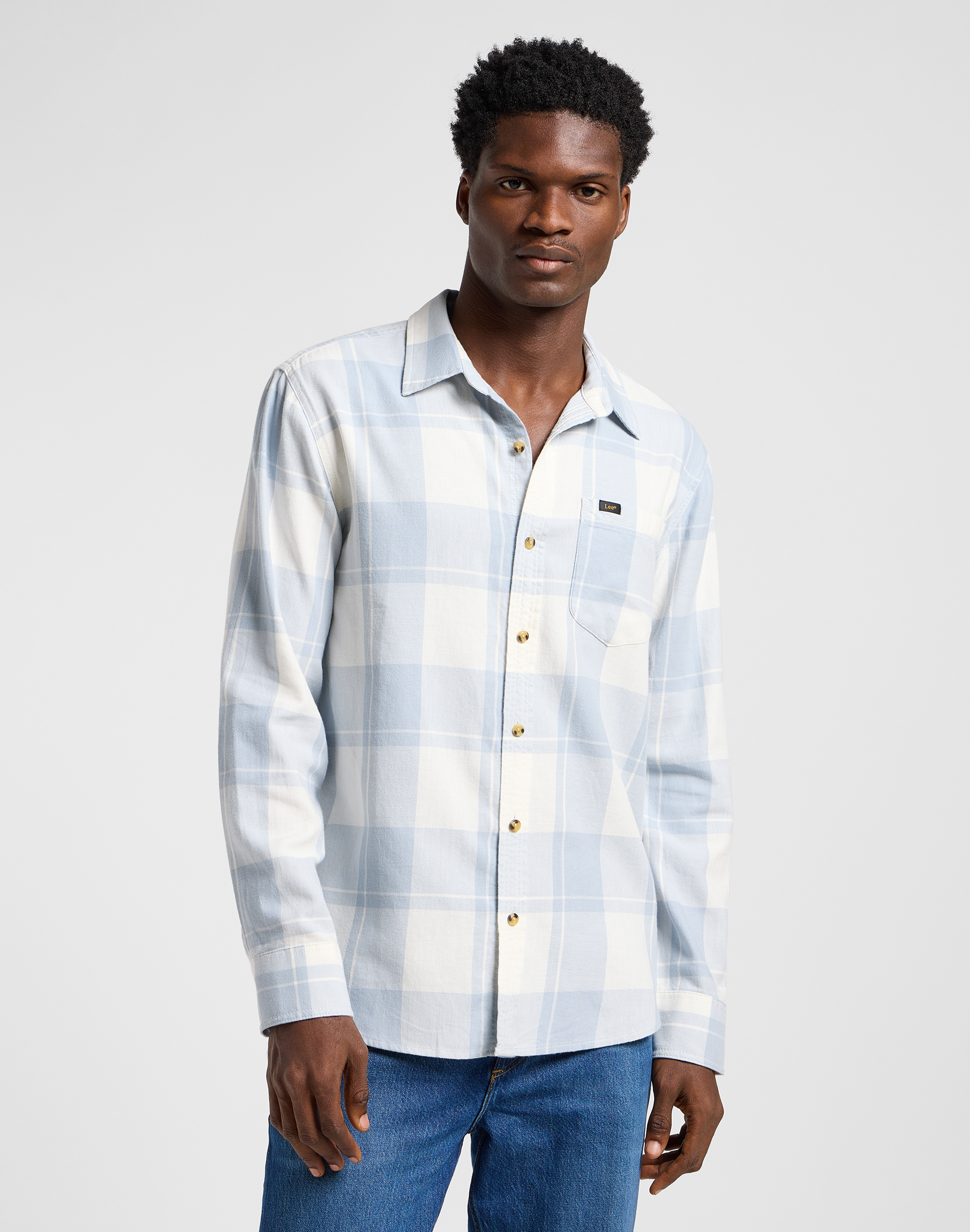 Lee - MERCANTILE SHIRT / ECRU CONCRETE - Férfi ing