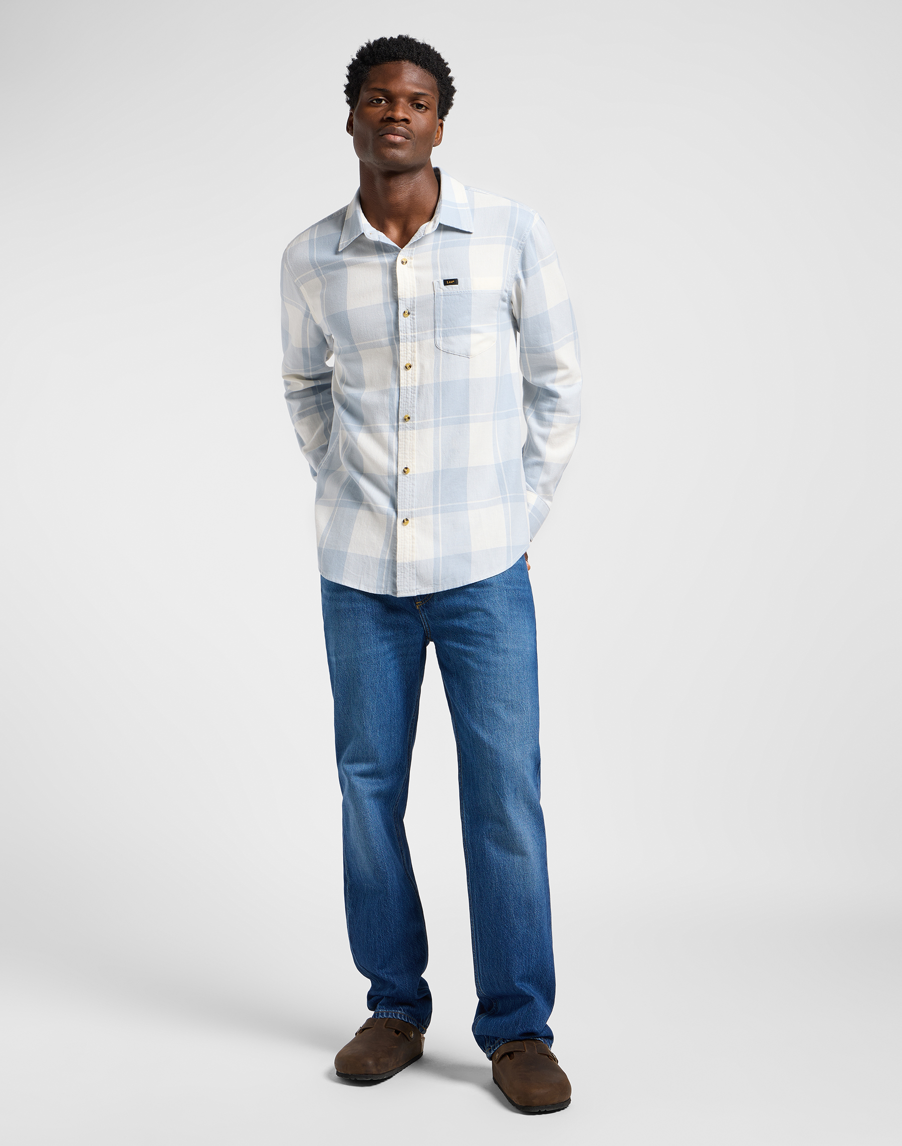 Lee - MERCANTILE SHIRT / ECRU CONCRETE - Férfi ing