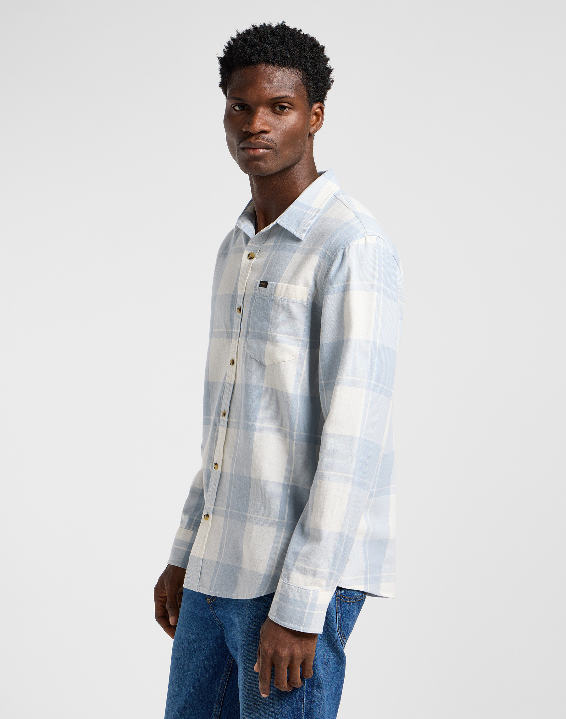 Lee - MERCANTILE SHIRT / ECRU CONCRETE - Férfi ing