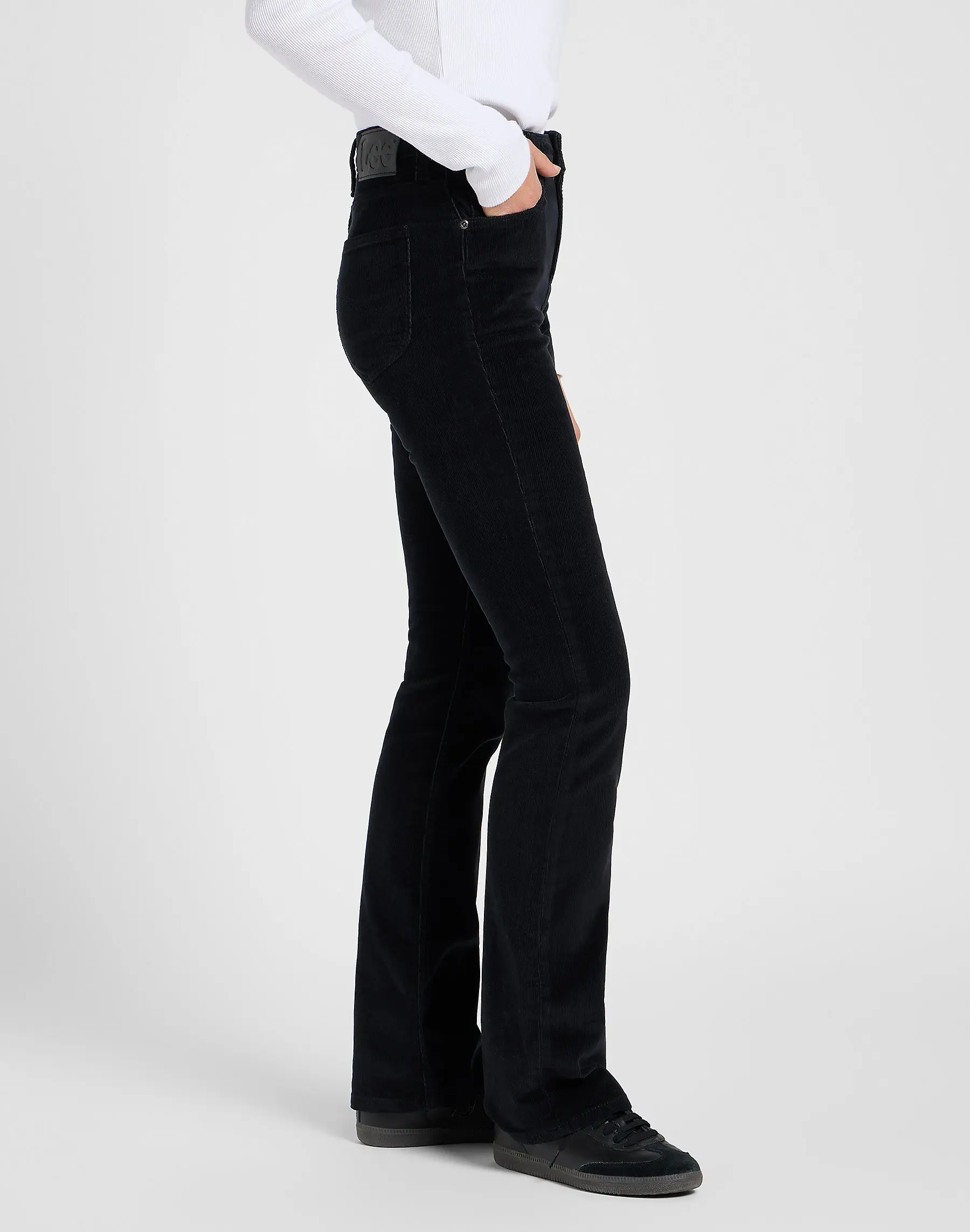 Lee - BREESE BOOT / BLACK - Női kordbársony nadrág