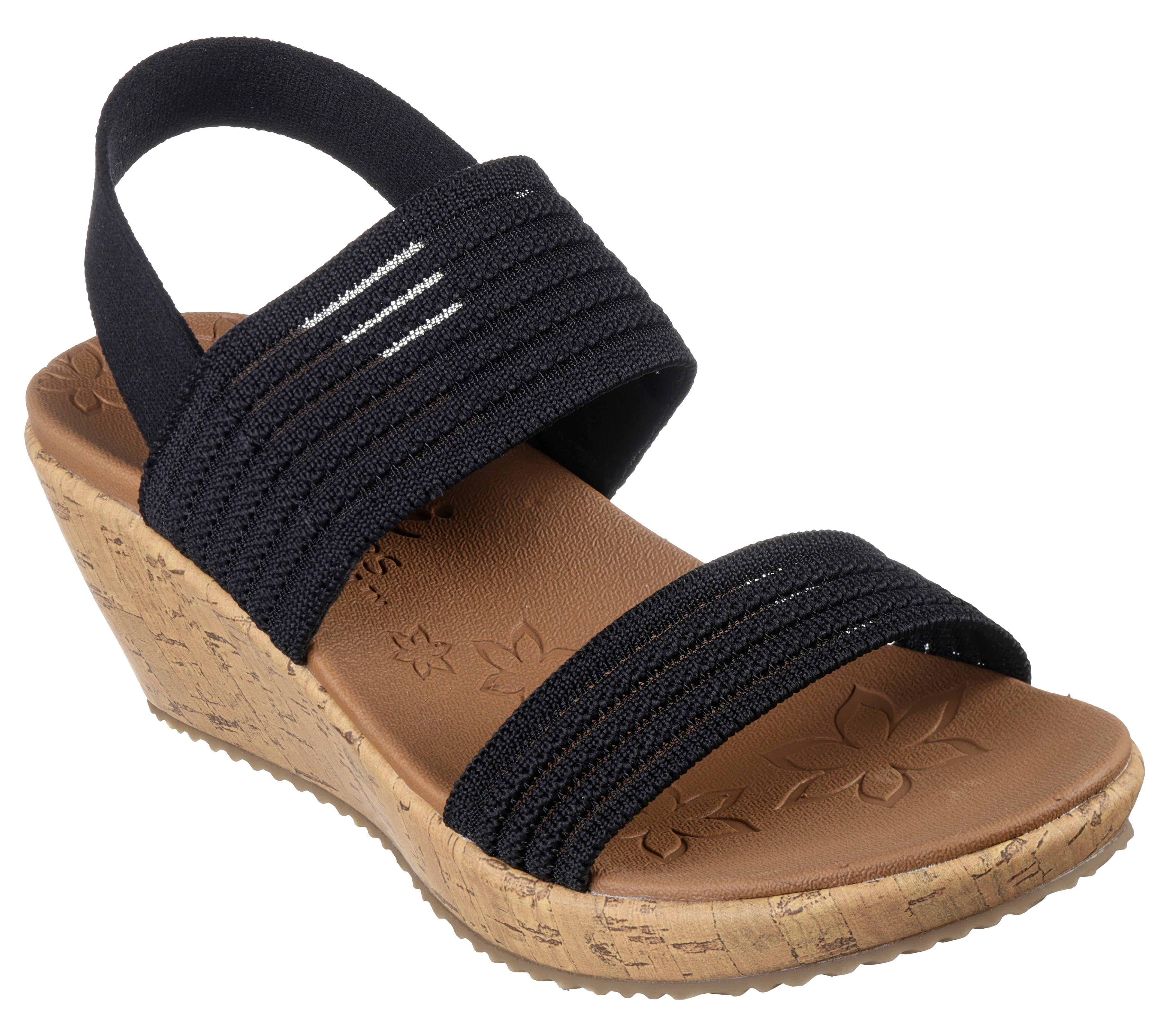 Skechers - BEVERLEE / SHEER LUCK - Magassarkú Női szandál