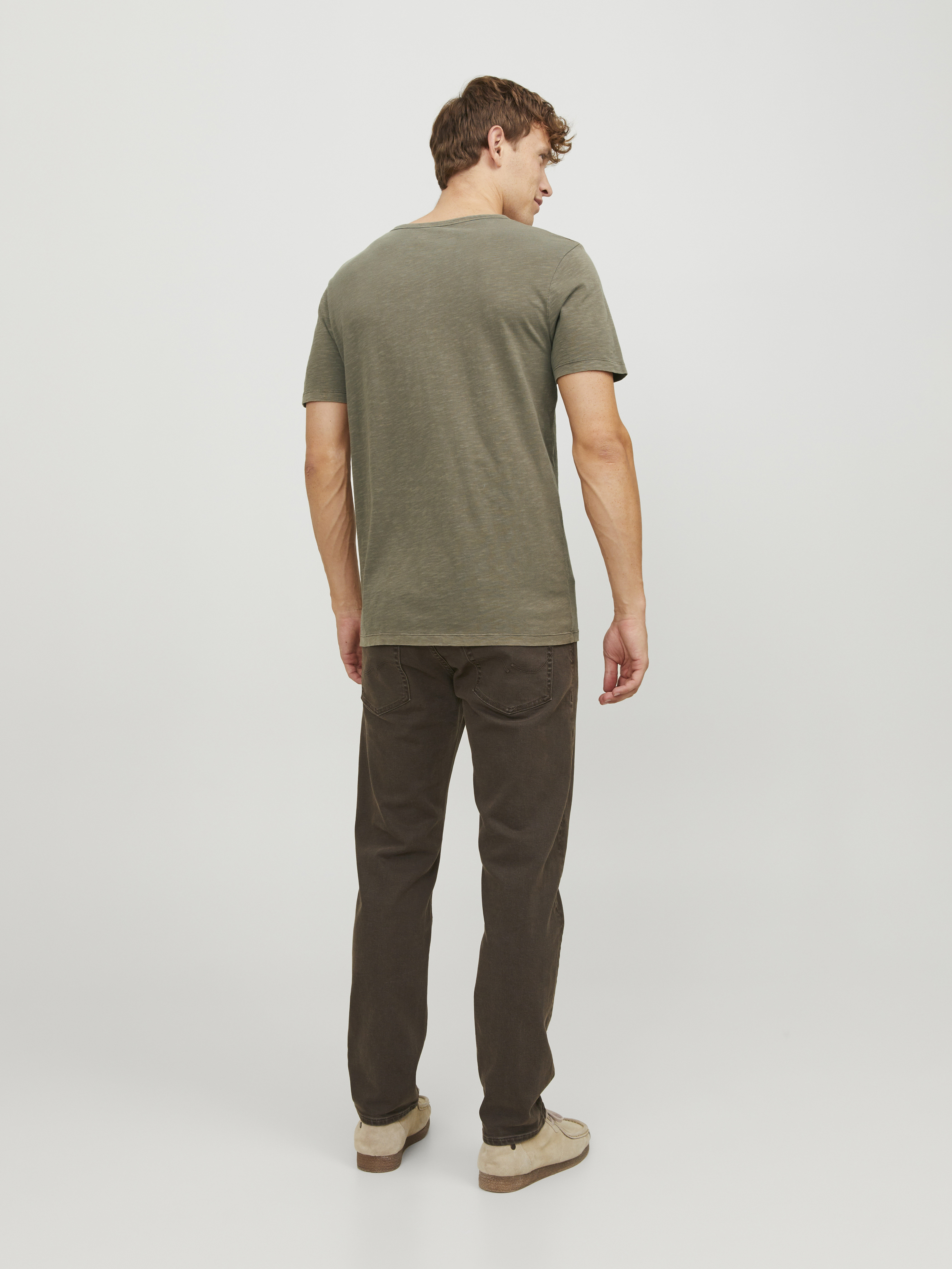 Jack & Jones - Split Neck - Férfi póló