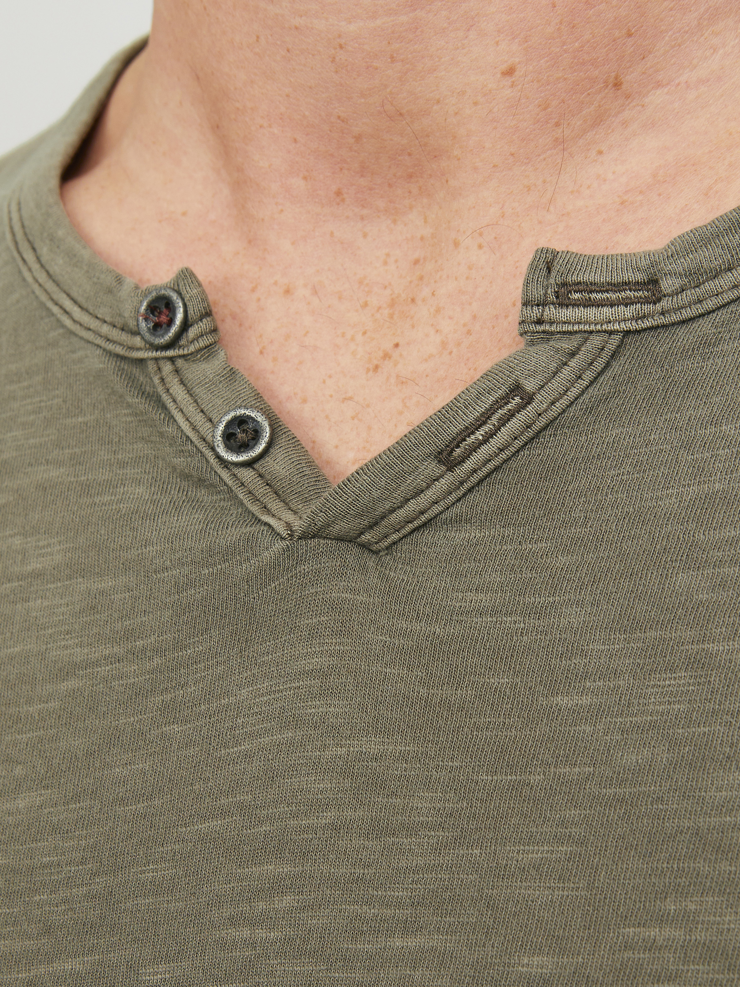 Jack & Jones - Split Neck - Férfi póló