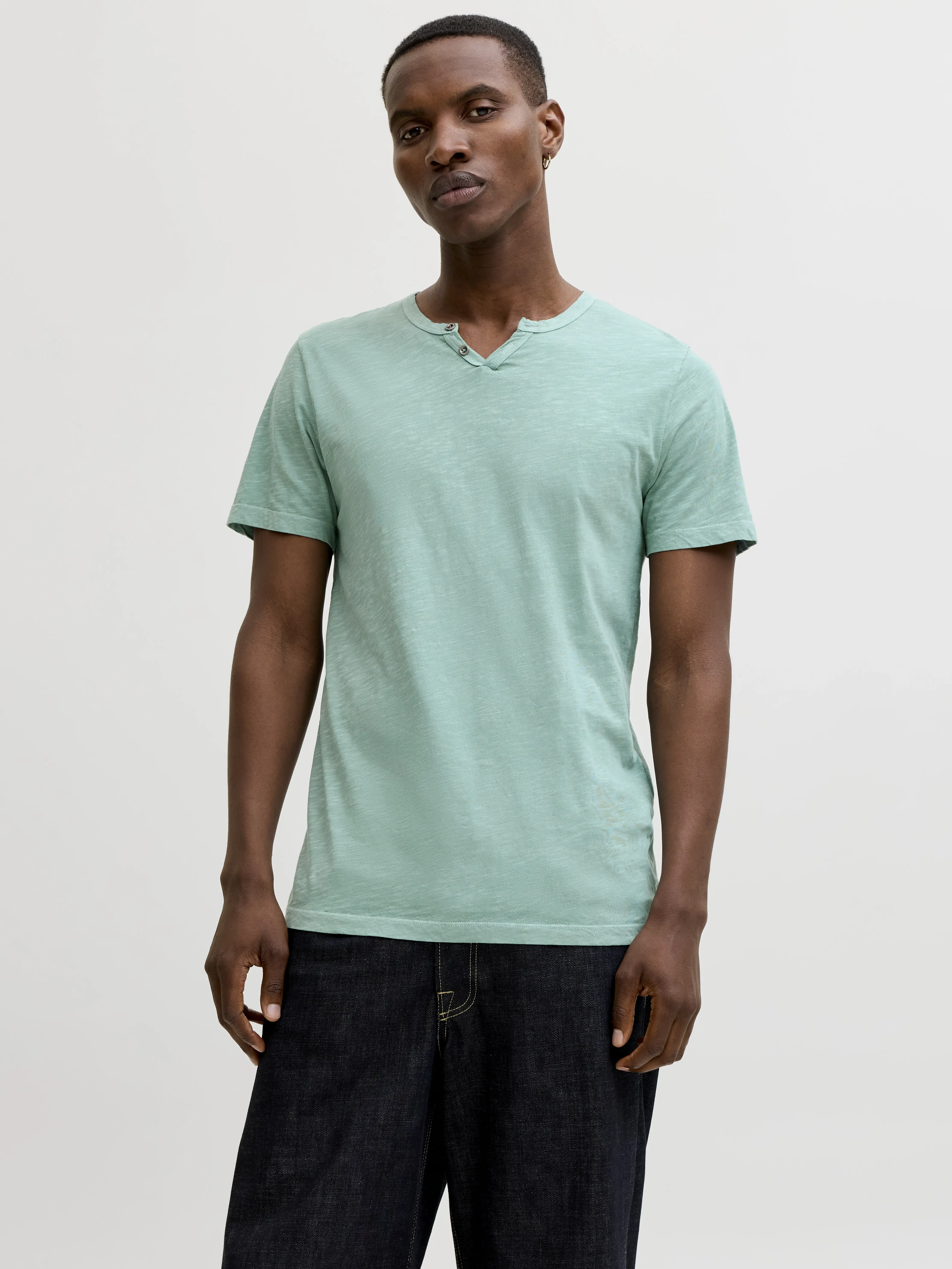 Jack & Jones - SPLIT / Turquoise - Férfi póló