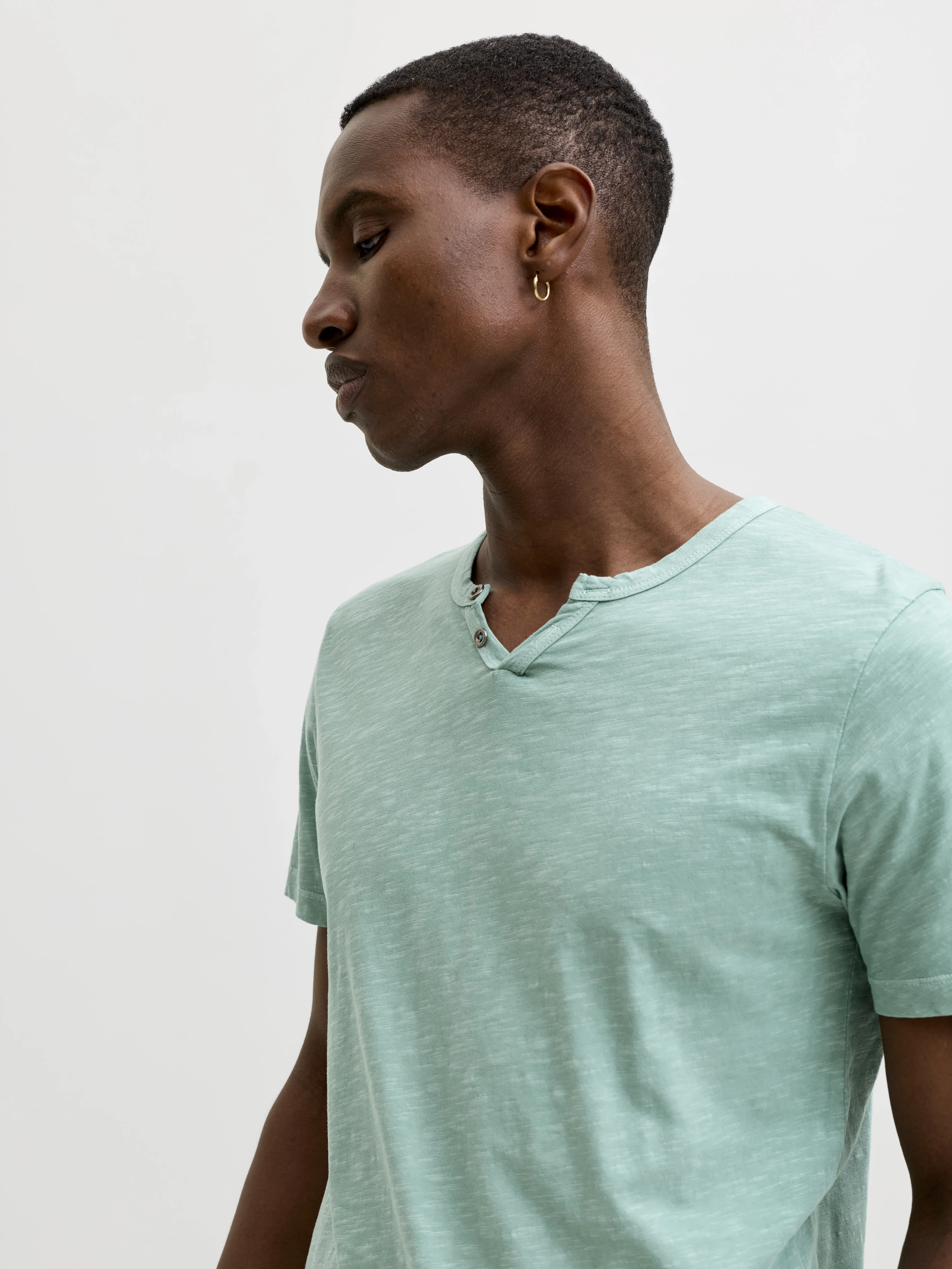 Jack & Jones - SPLIT / Turquoise - Férfi póló