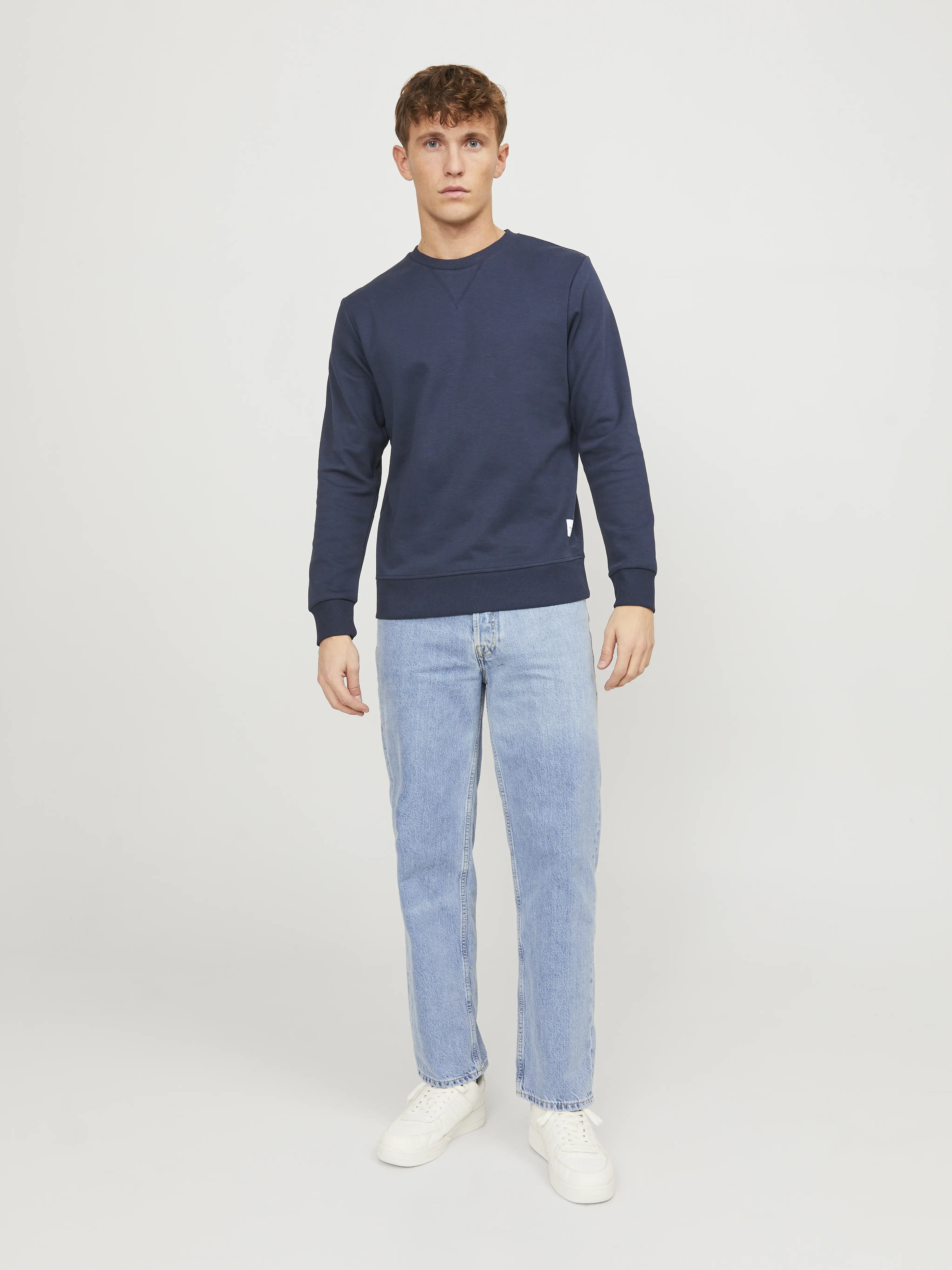 Jack & Jones - BASIC / Blue - Elegáns Férfi pulóver