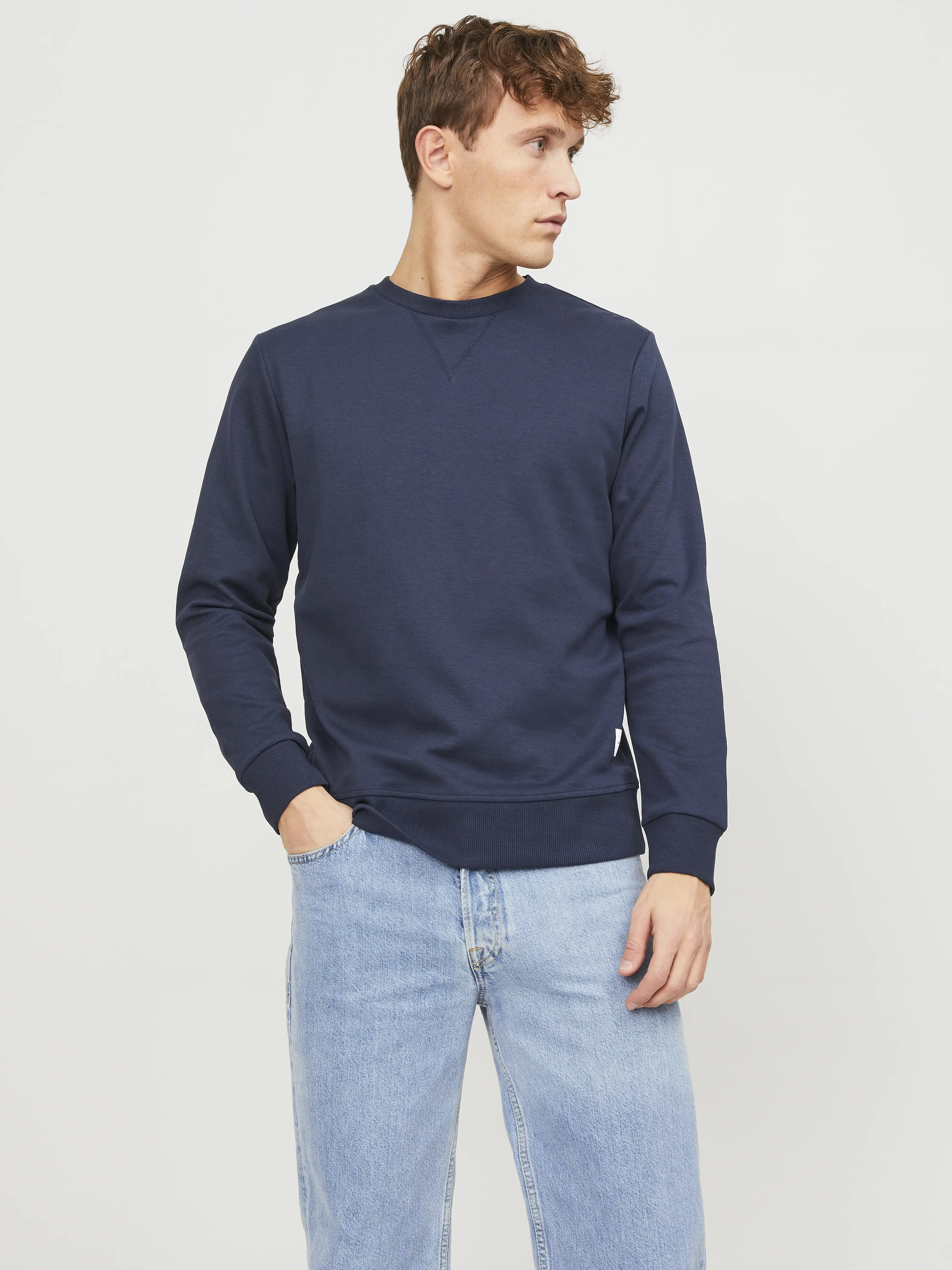 Jack & Jones - BASIC / Blue - Elegáns Férfi pulóver