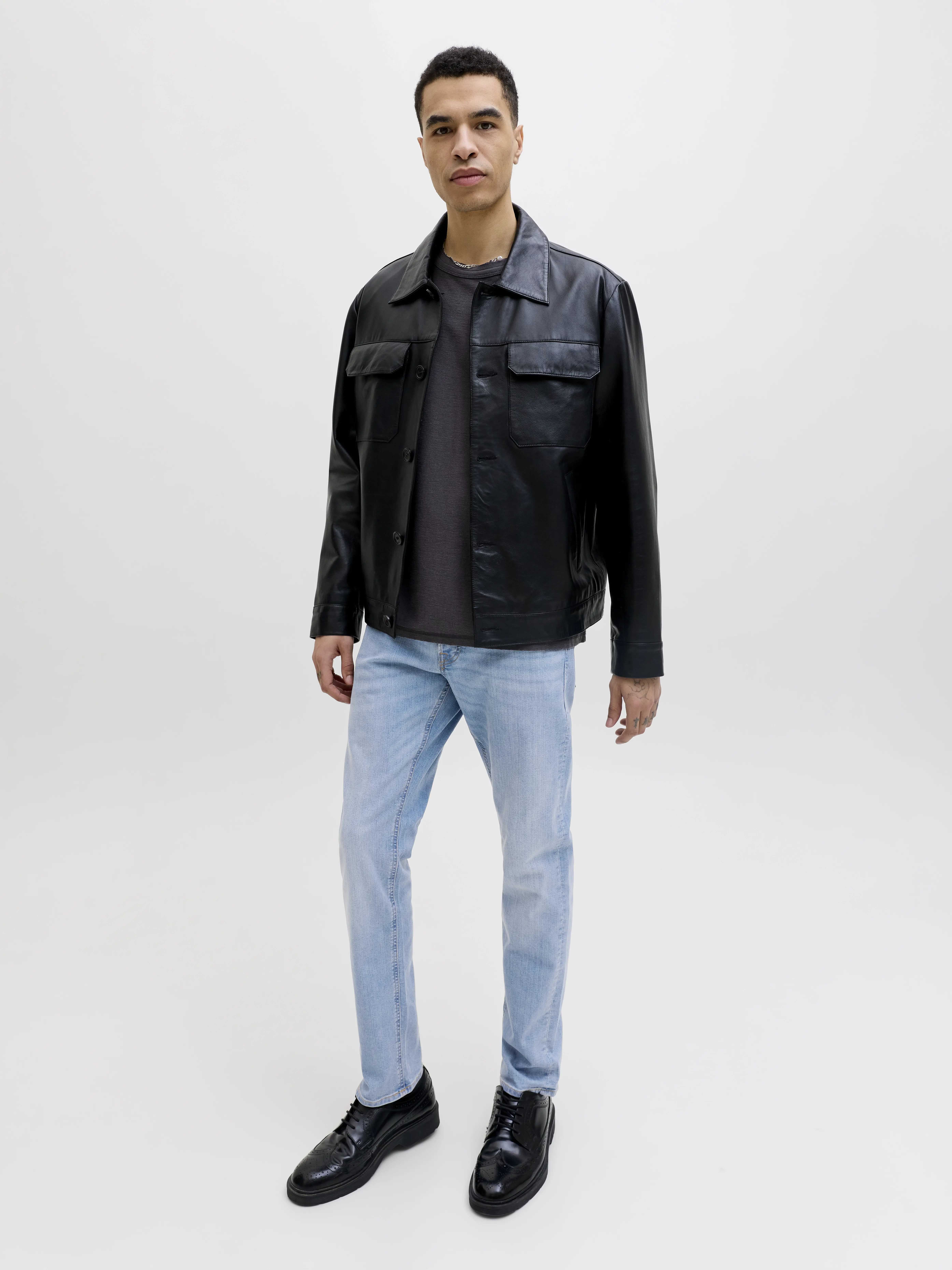 Jack & Jones - GLENN / Blue - Férfi farmernadrág